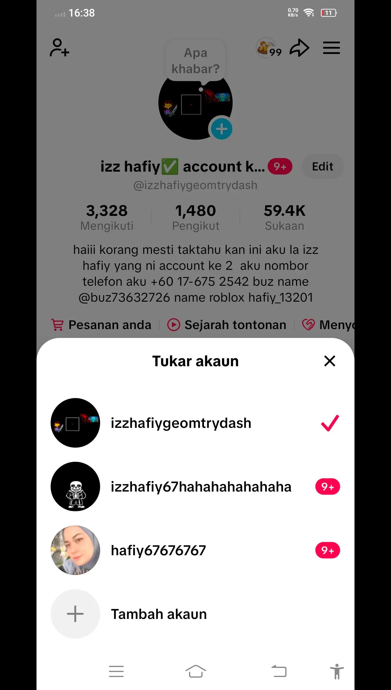 @izz hafiy✅ account ke 2
