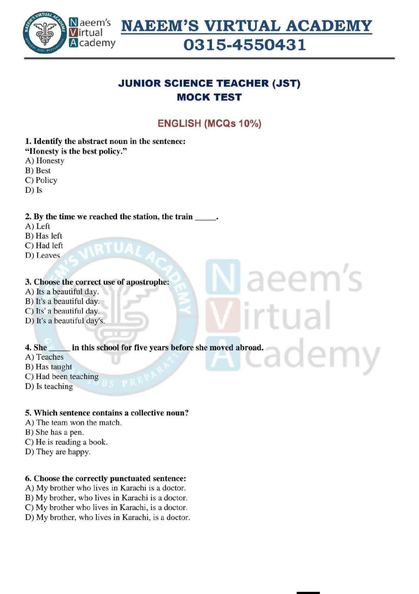 @One Paper Test Preparation