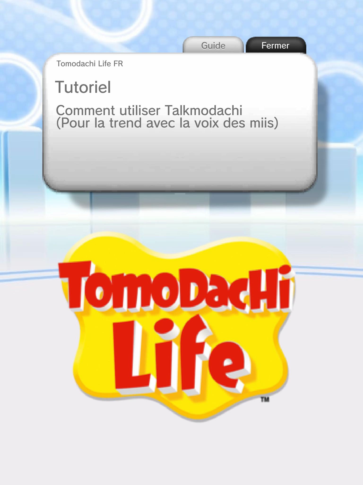 @Tomodachi life france