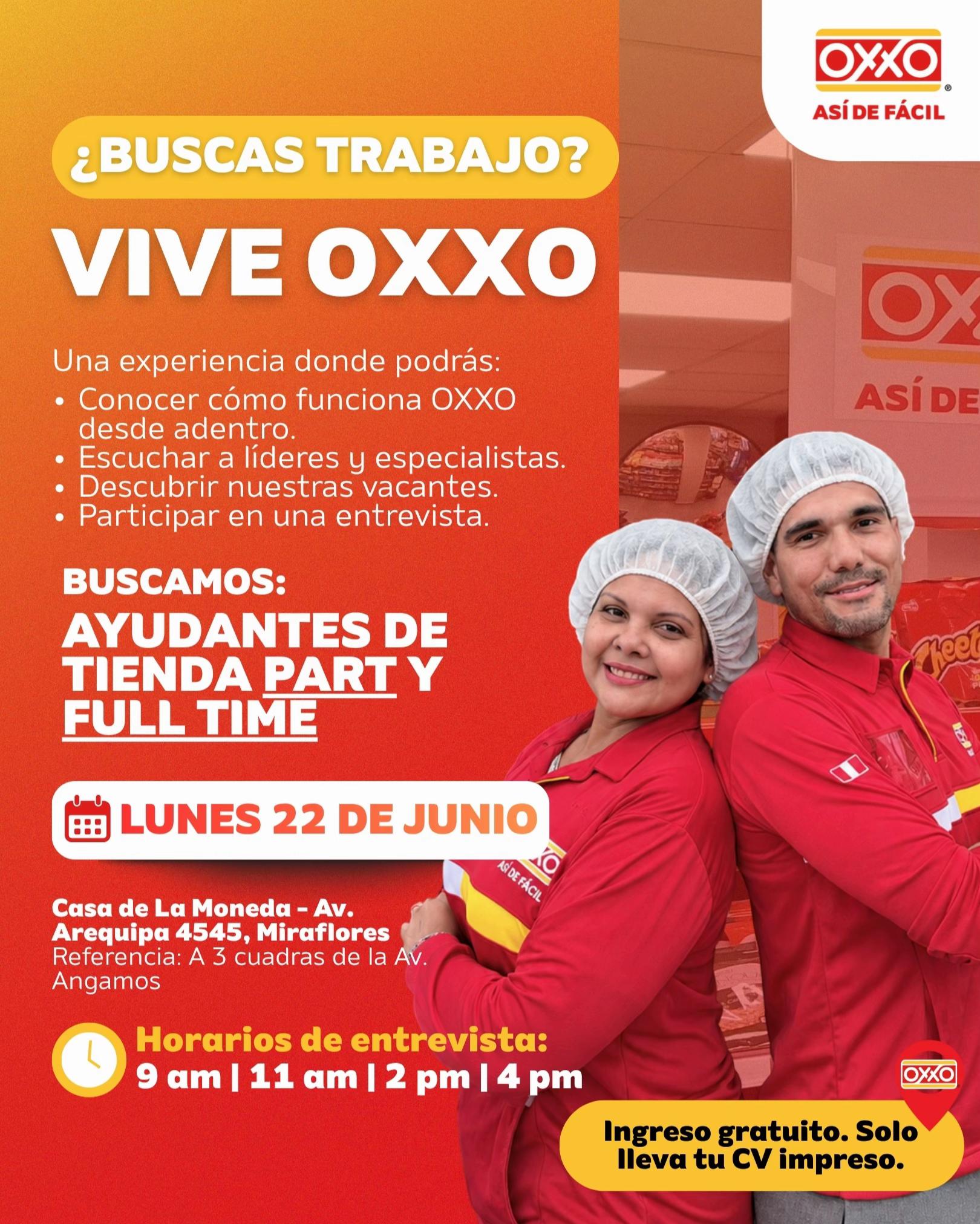 @Trabaja en OXXO Per&uacute;