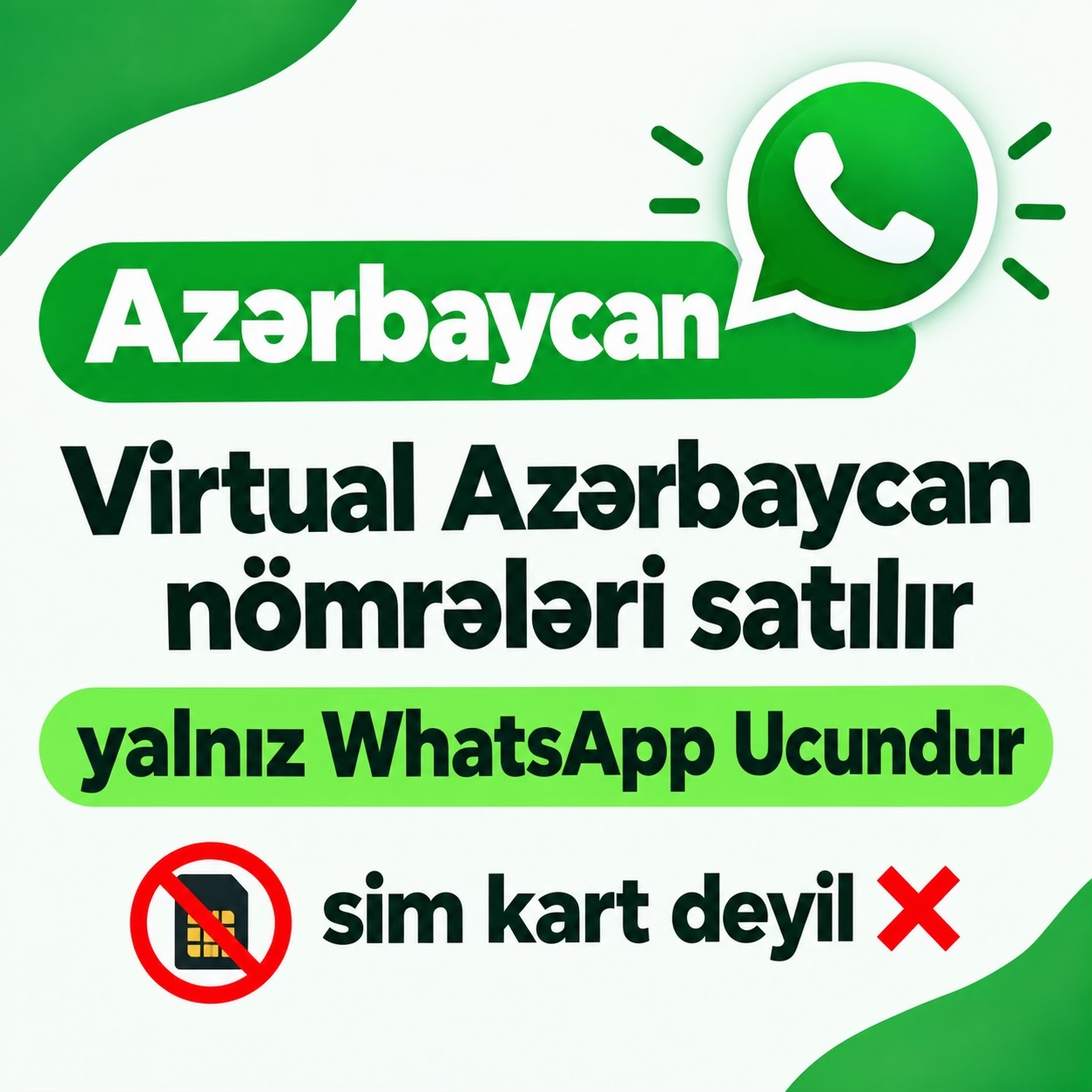 @Xarici Nömrələrin Satışı Bizdə