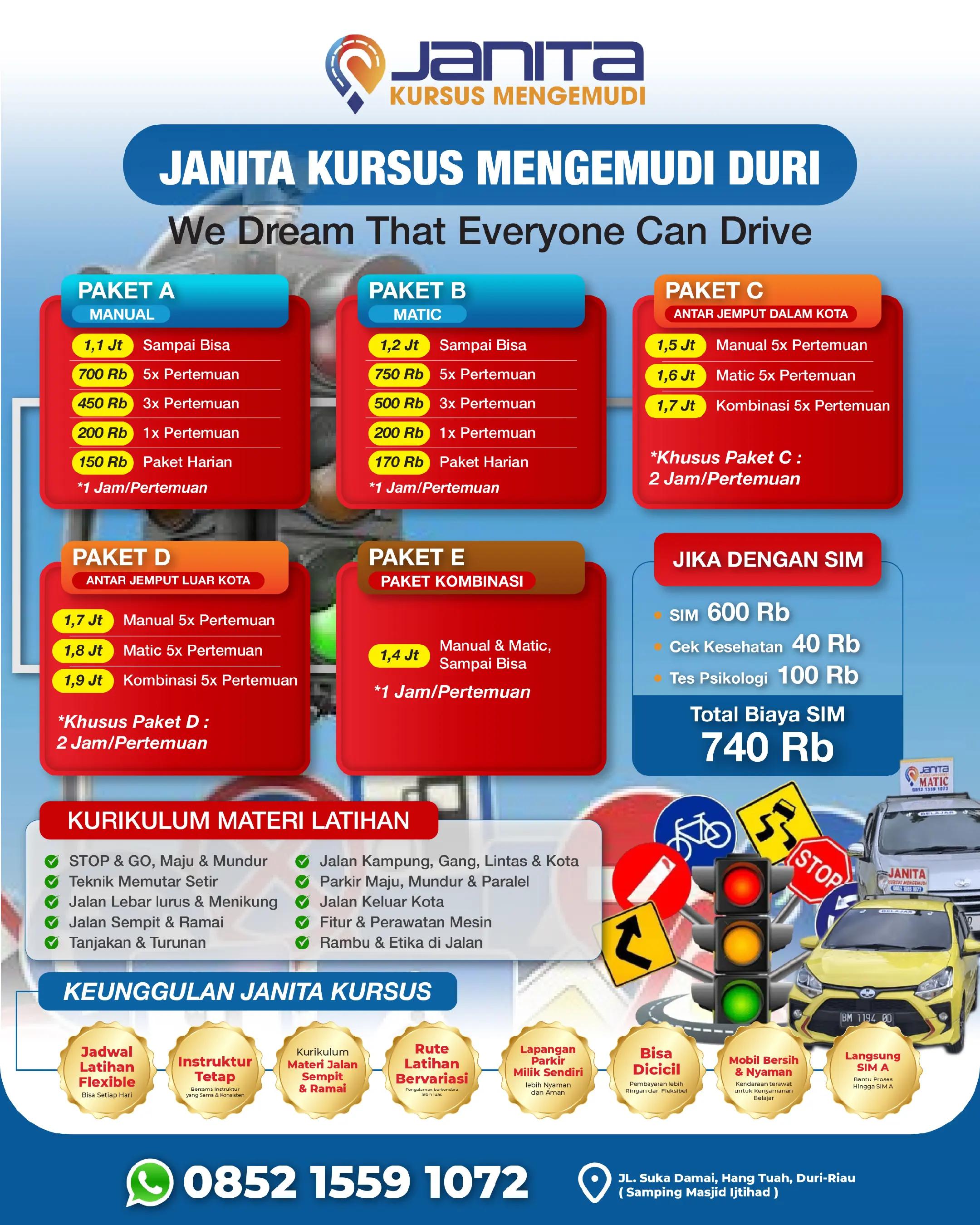 @JANITA KURSUS MENGEMUDI DURI