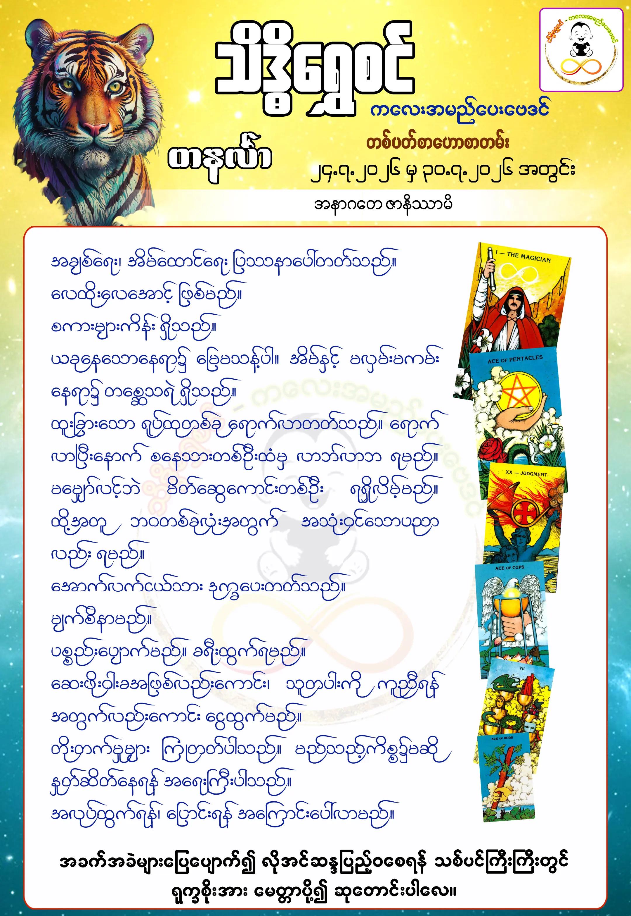 @သိဒ္ဓိရွှေစင် ကလေးအမည်ပေးဗေဒင်