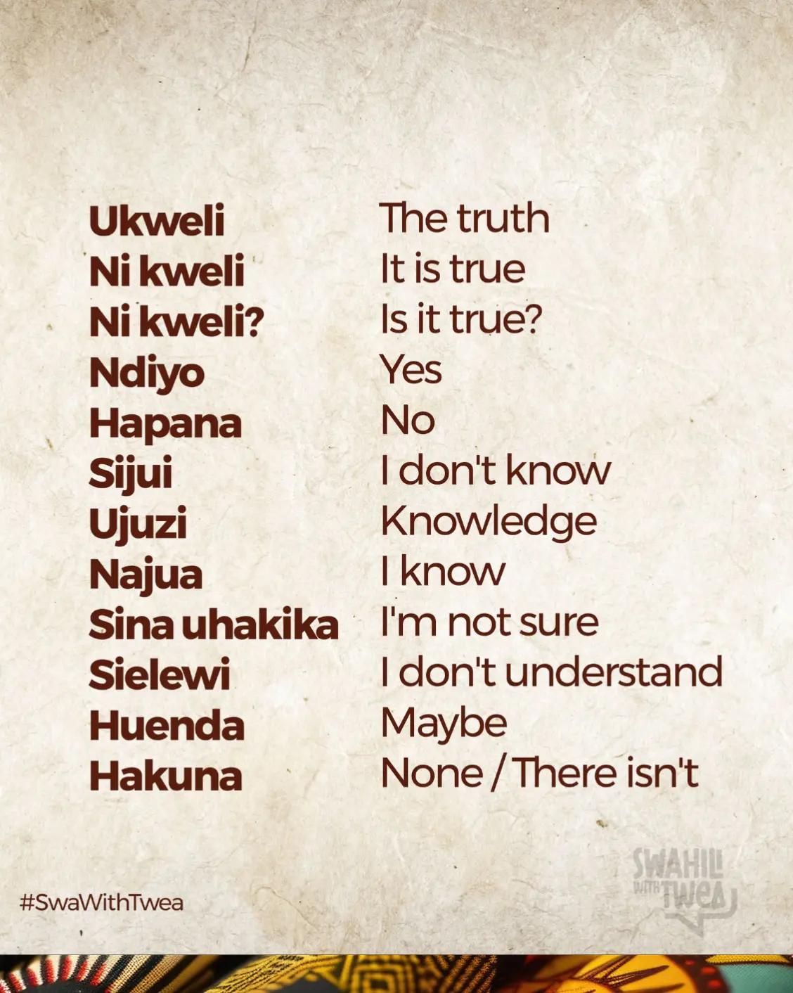 @Swahili With Twea