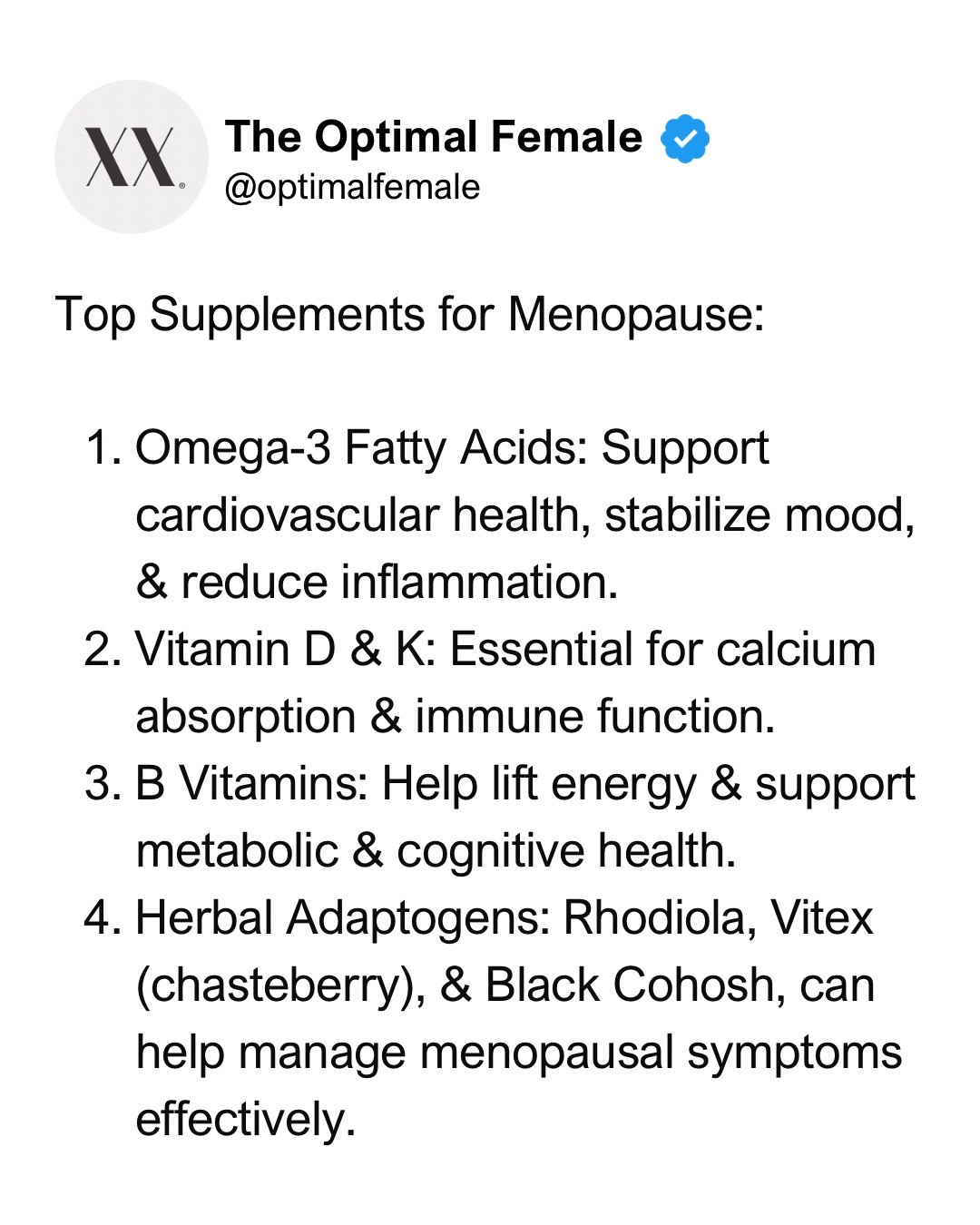 @The Optimal Female