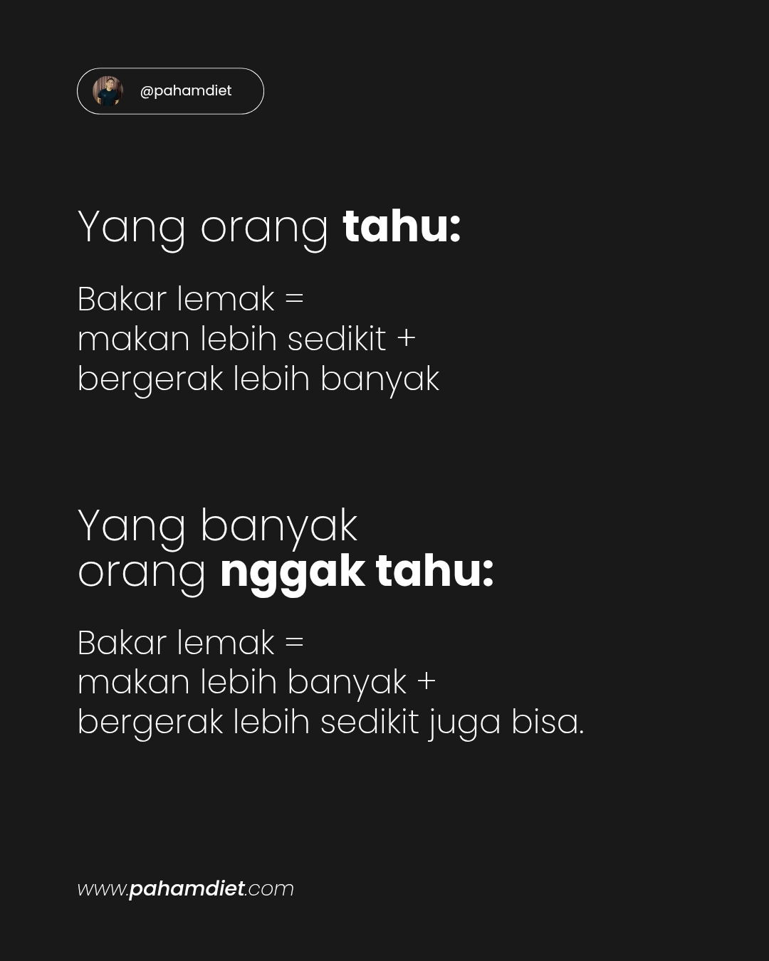 @Paham Diet | Klik BlO
