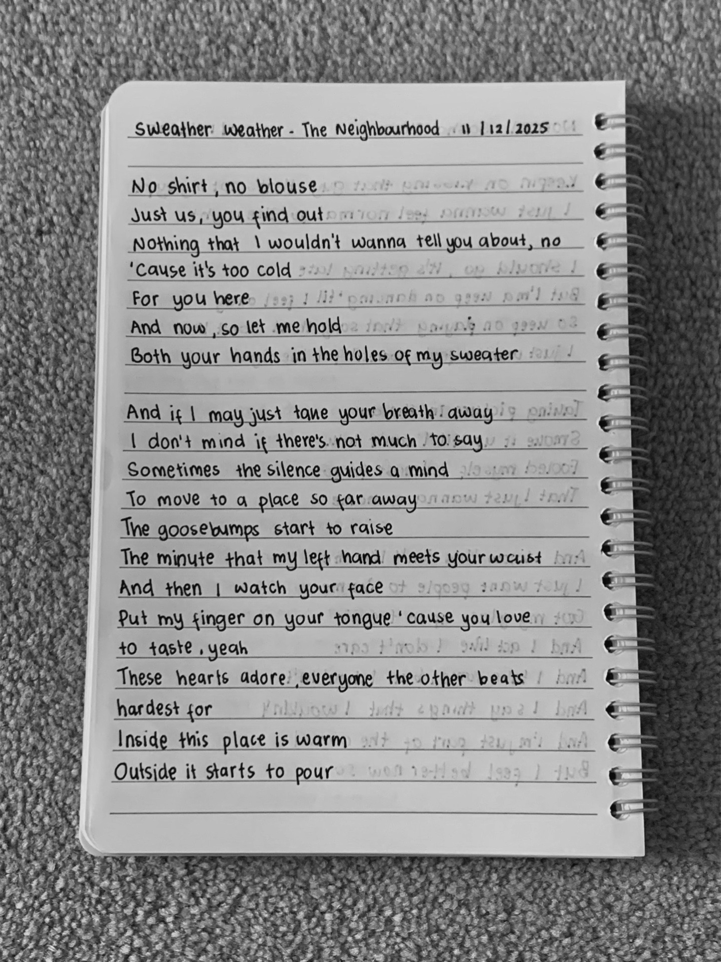@handwriting lyrics