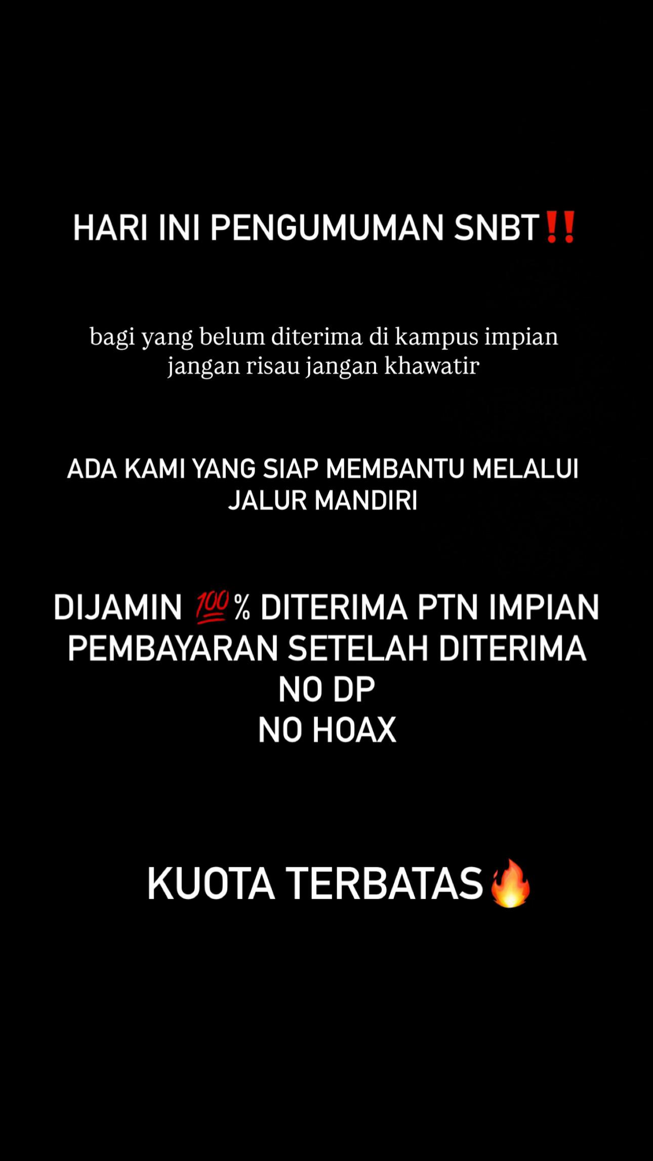 @Jasa Masuk PTN & PTS