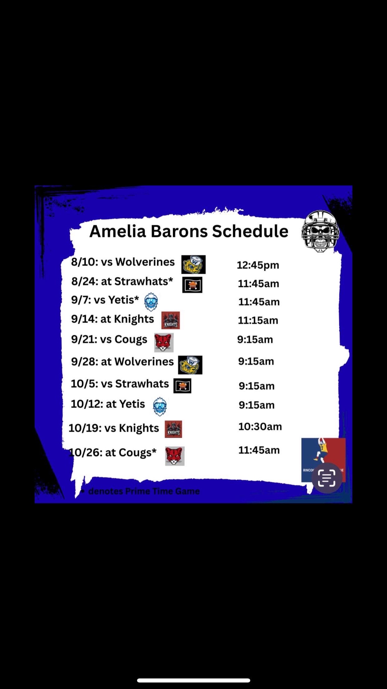 @RFL Amelia Barons