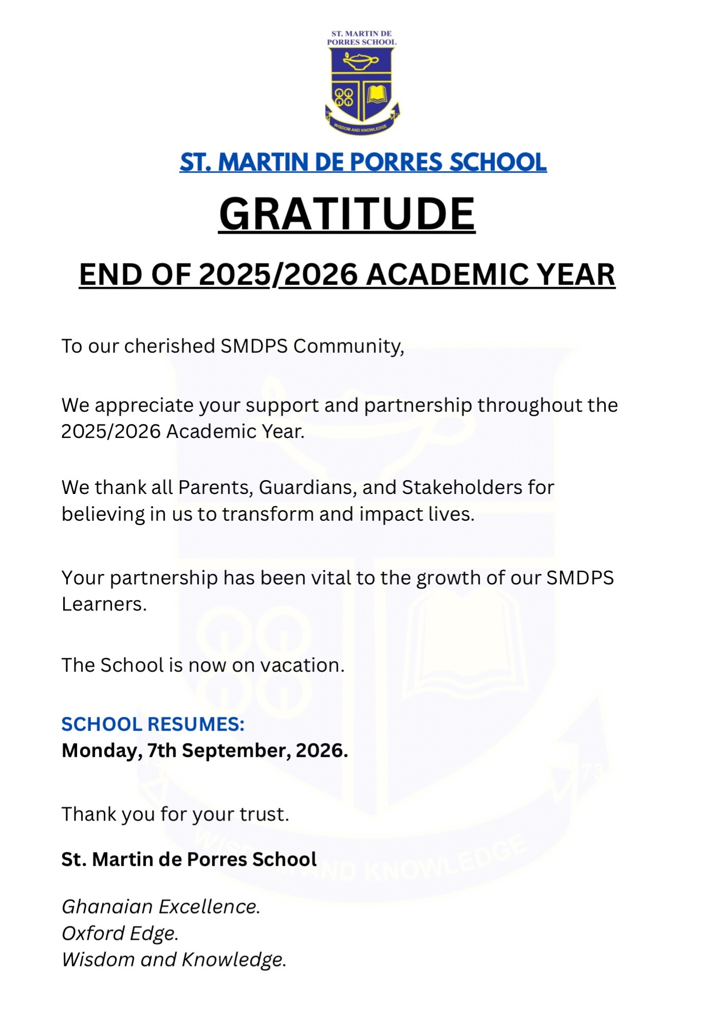 @St. Martin de Porres Schools