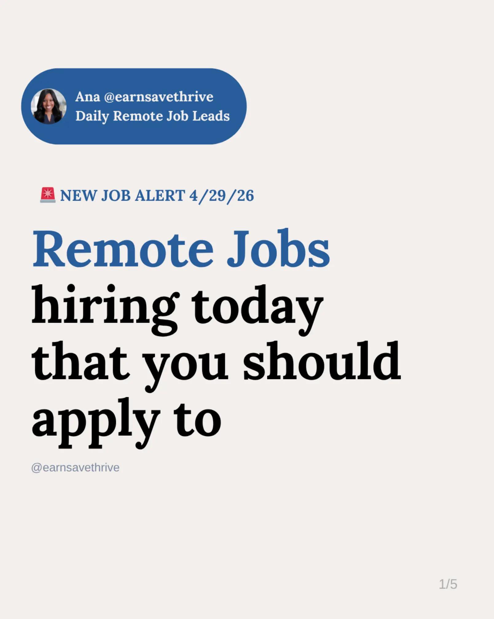 @Ana &bull; Remote Jobs