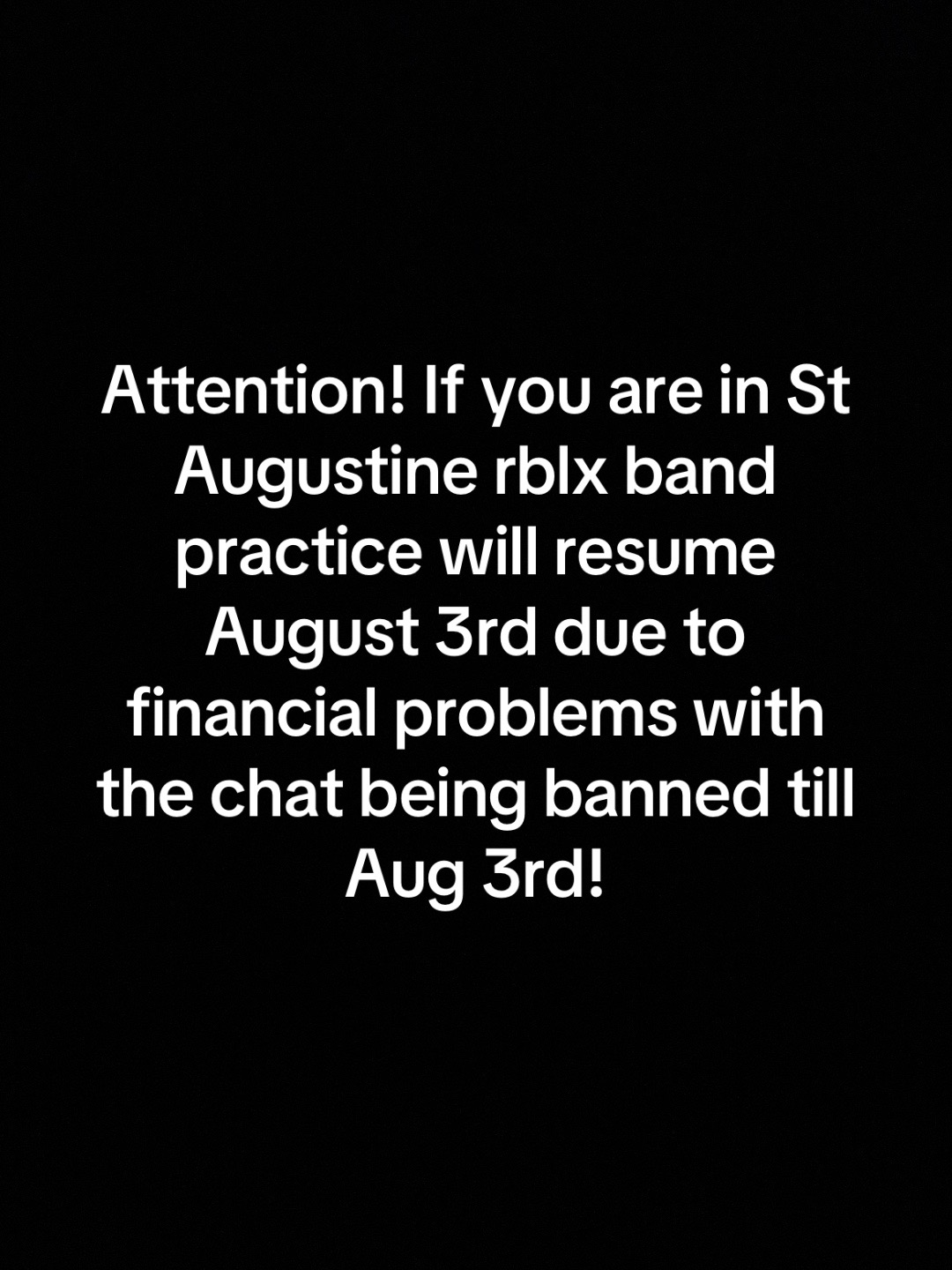 @ST AUGUSTINE RBLX BAND