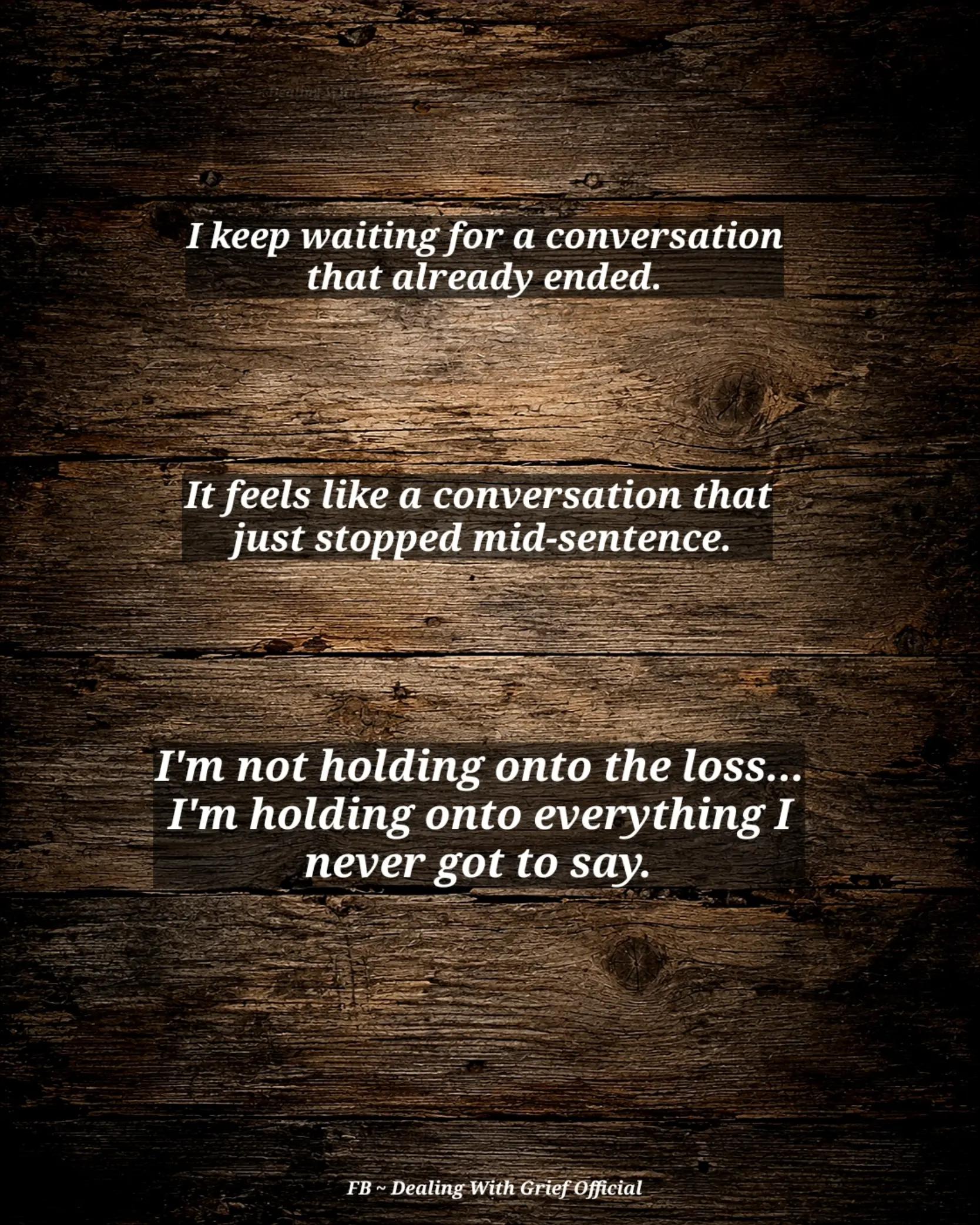 @Dealing With Grief