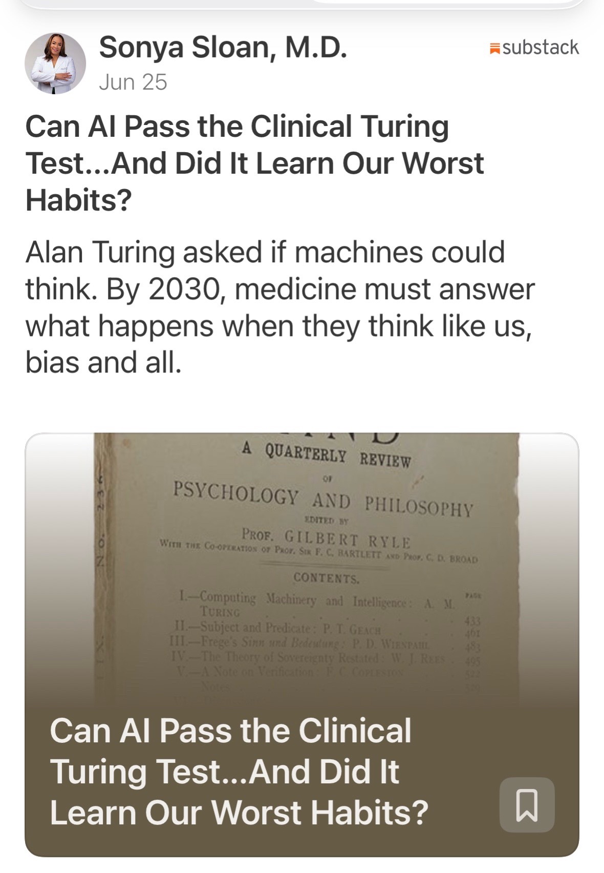 @SONYA SLOAN M.D.