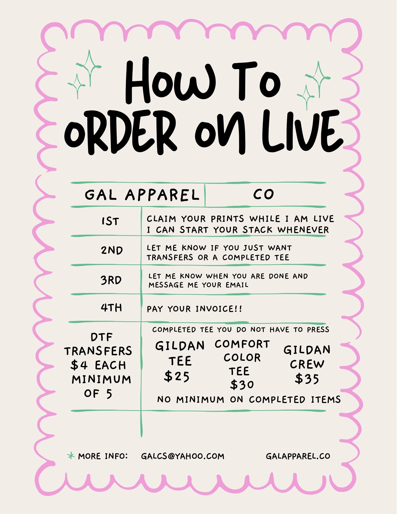 @GAL APPAREL CO