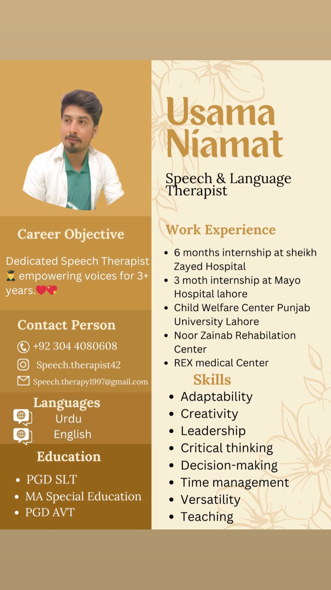@Usama (Speech Therapist)