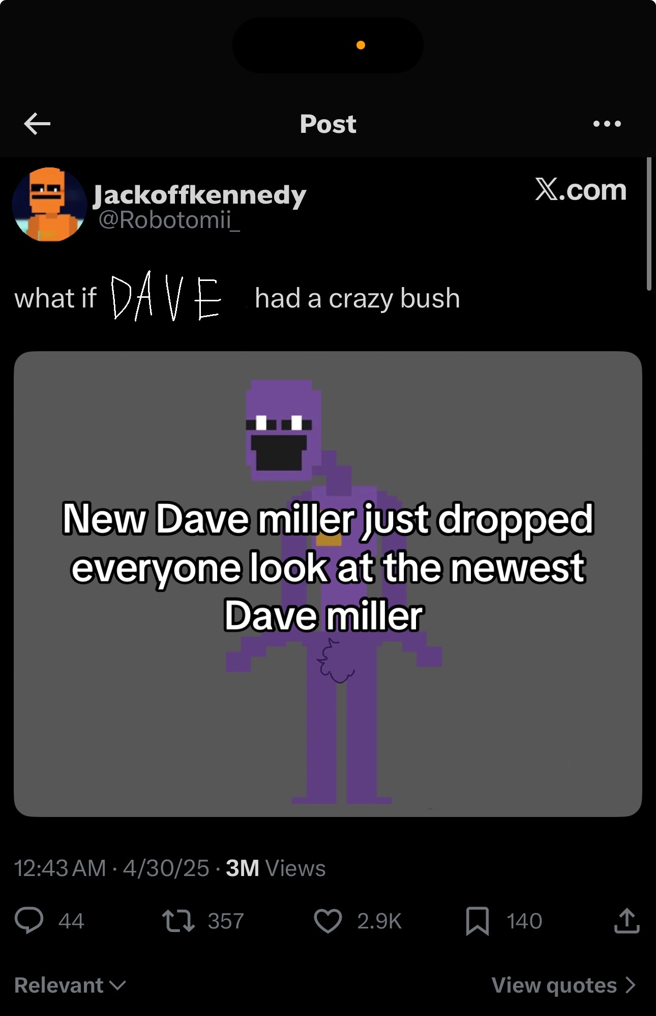 @DAVE FANPAGE!! 🍆🍊