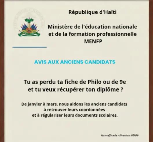 @MENFP HAITI Officiel