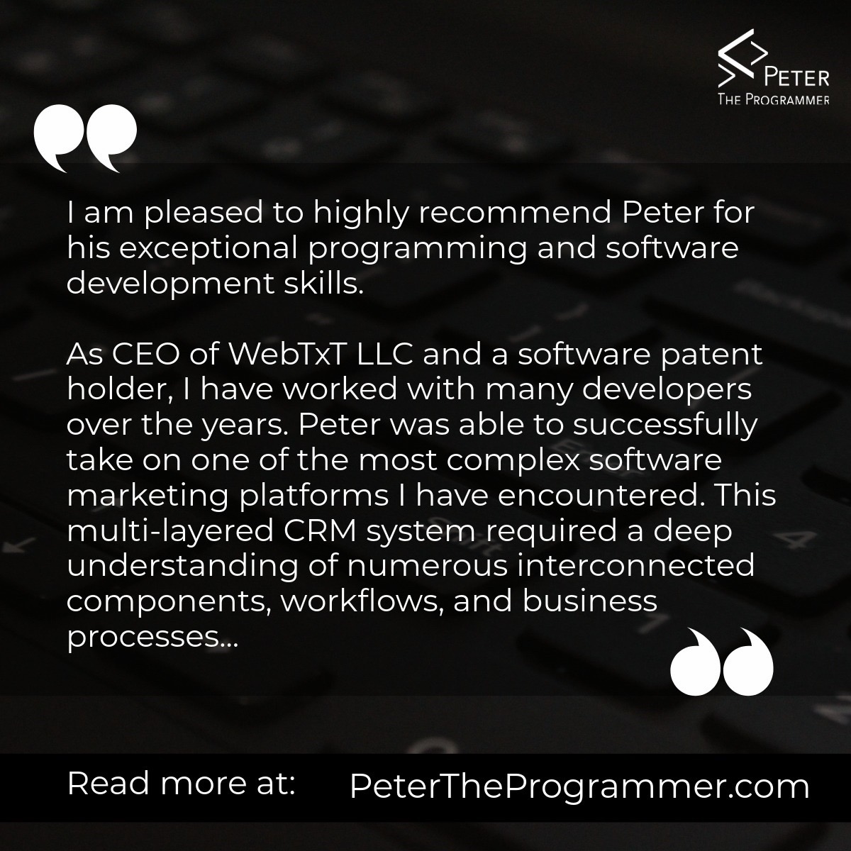 @Peter The Programmer