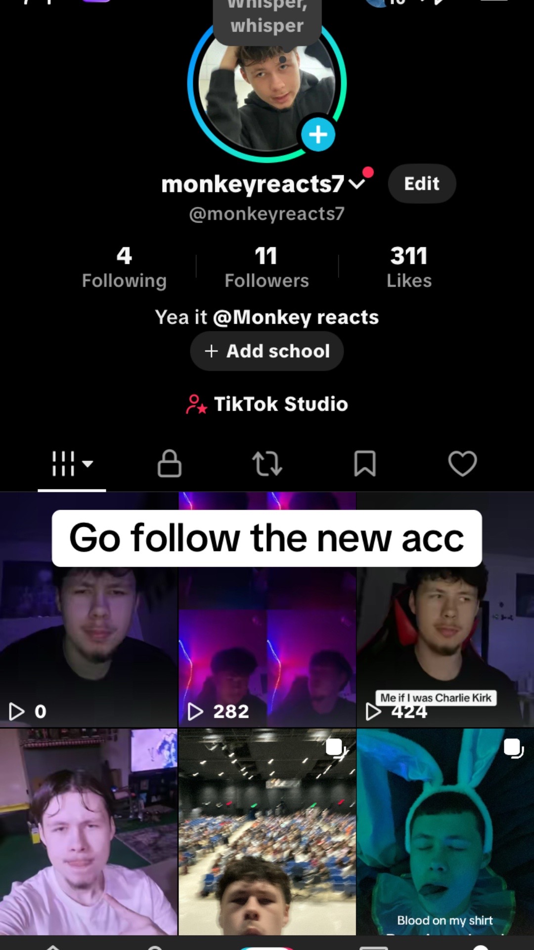 @Monkey reacts