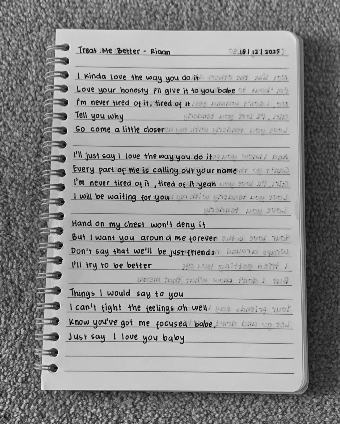 @handwriting lyrics