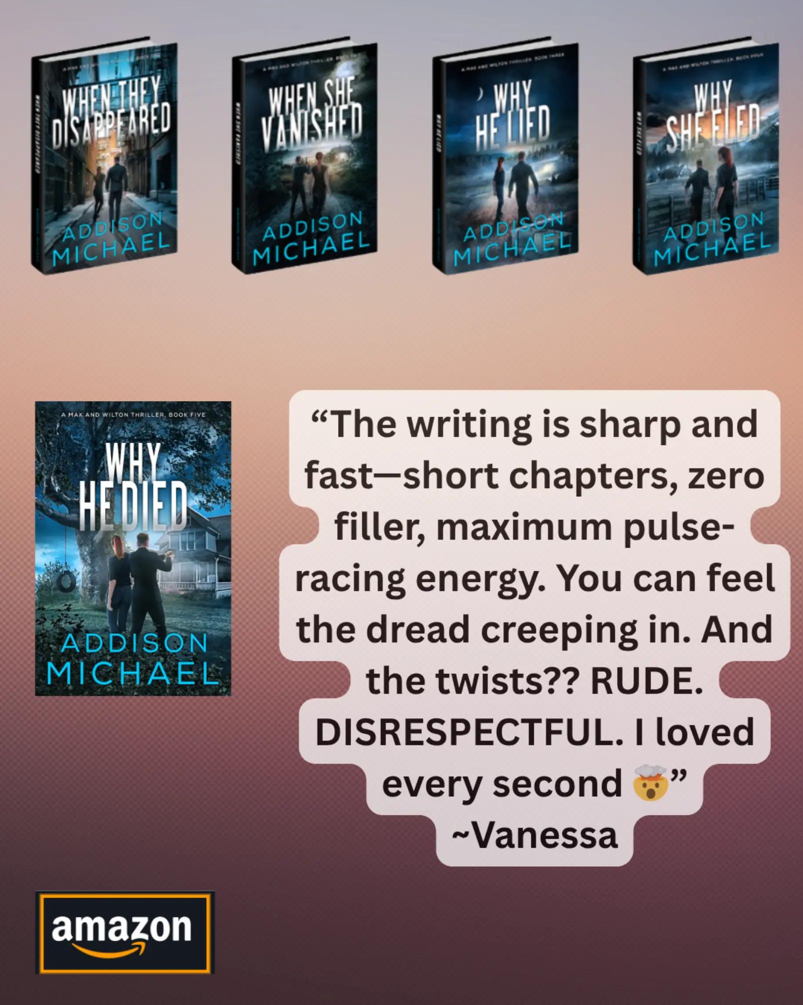 @Addison Michael Thriller Books