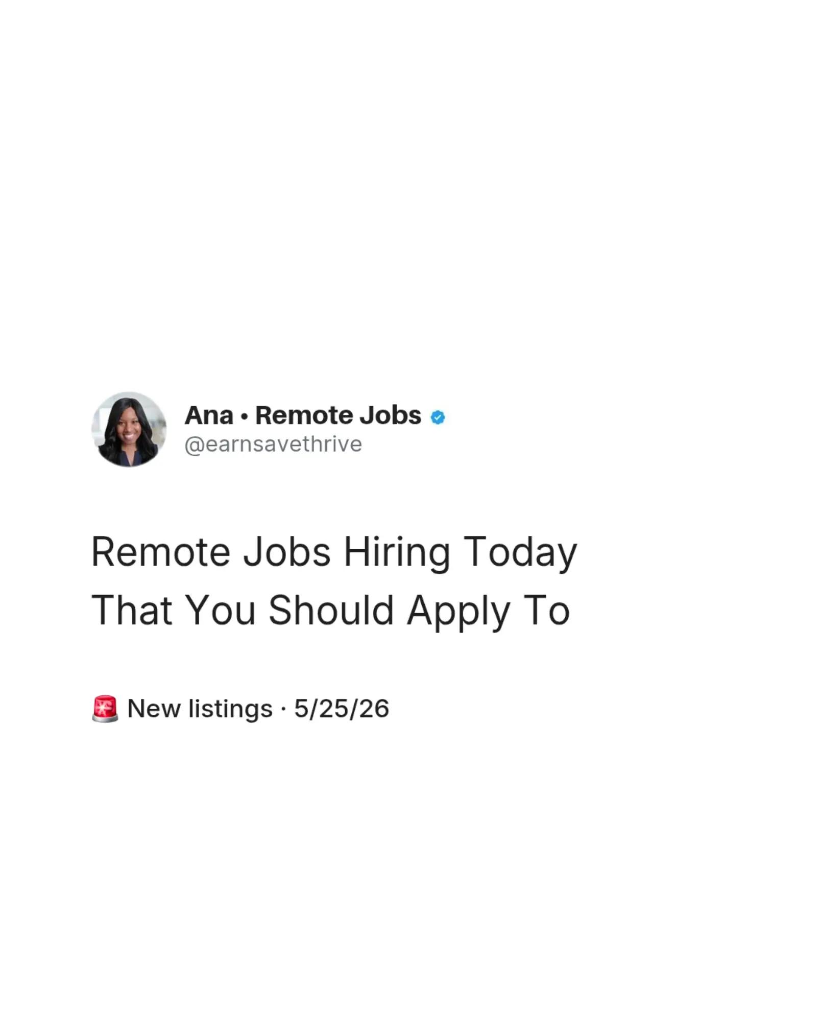 @Ana &bull; Remote Jobs