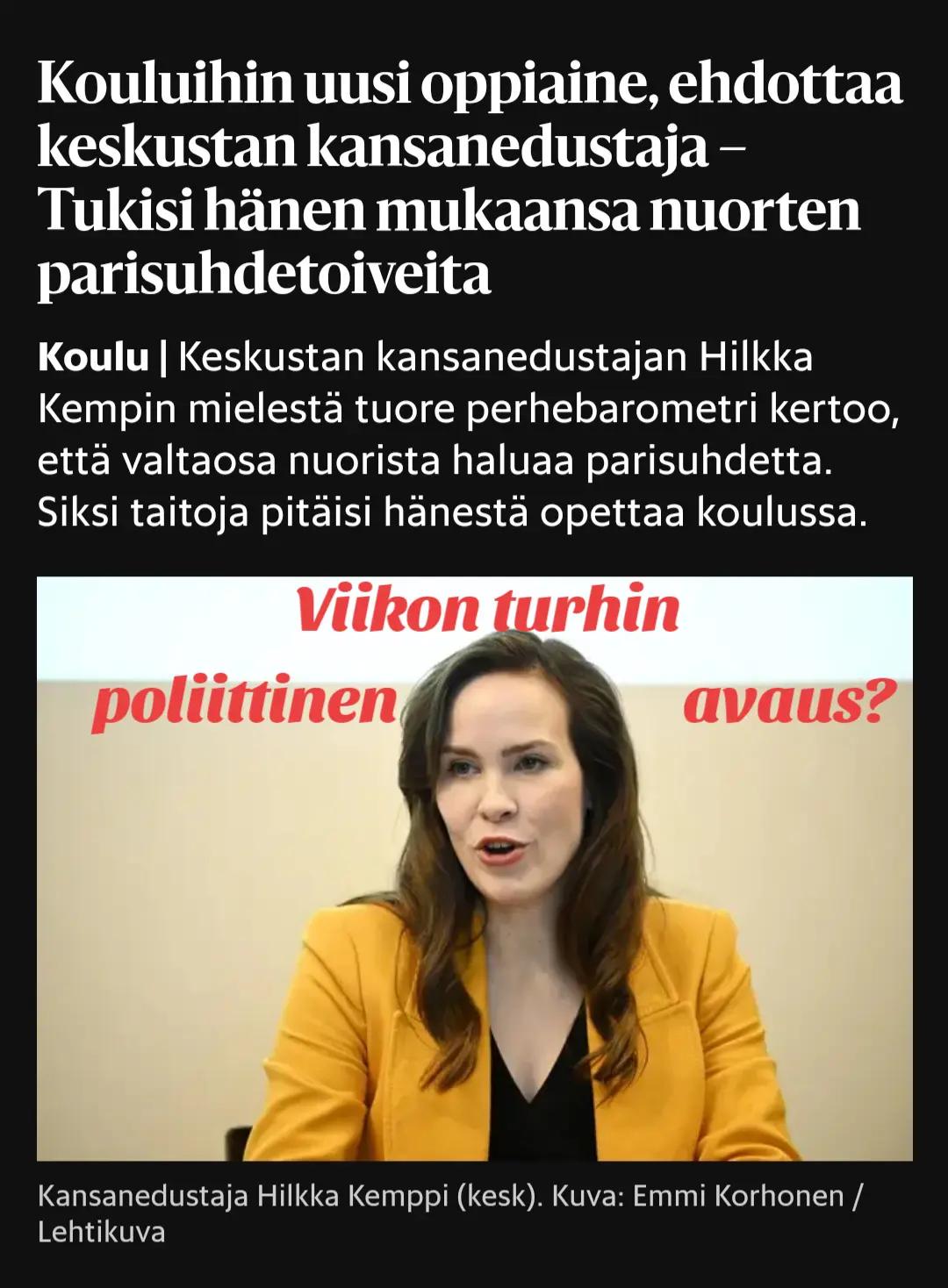 @Aaro Hallamurto. Vasentaja.