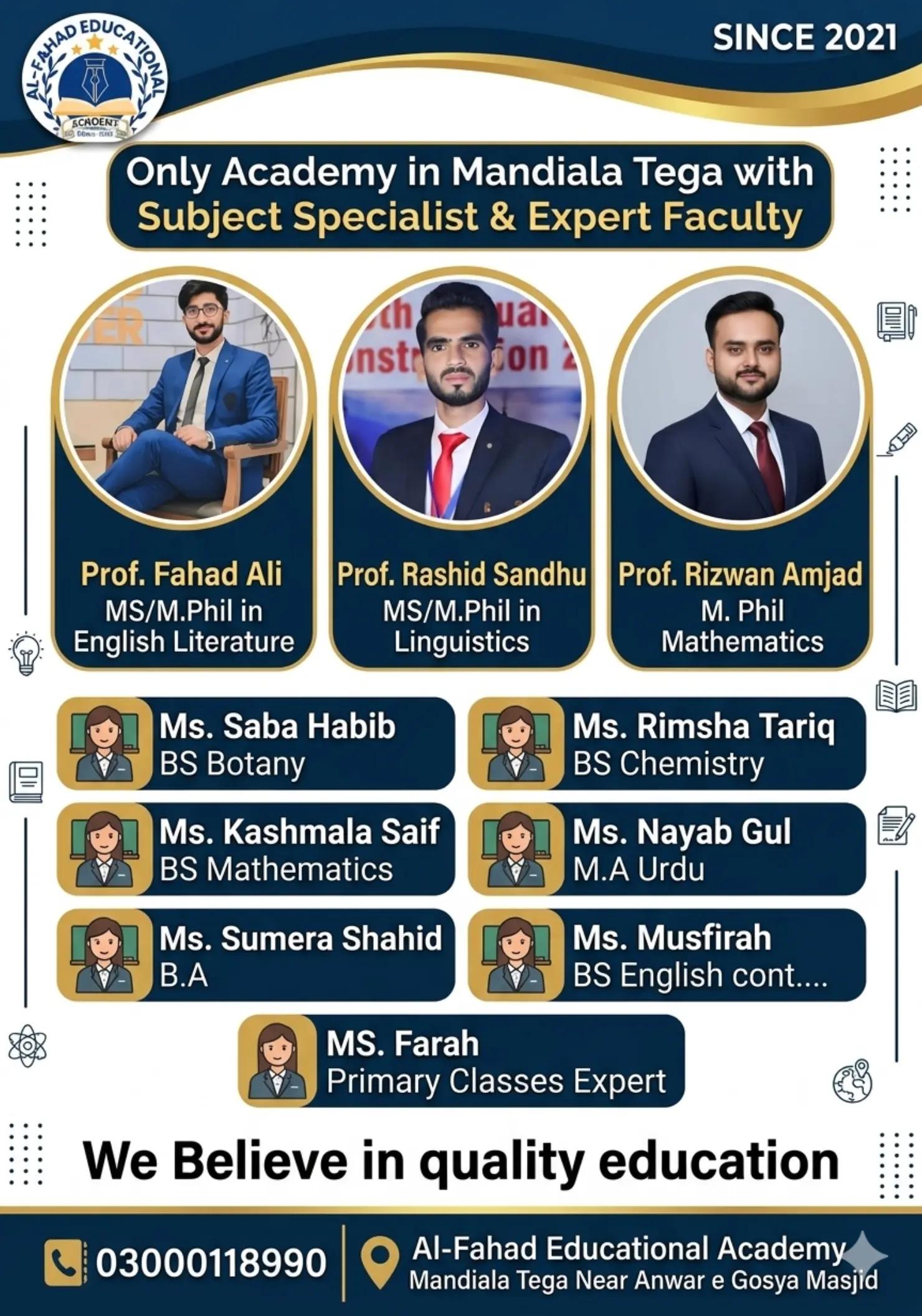 @Al-Fahad Academy Mandiala tega