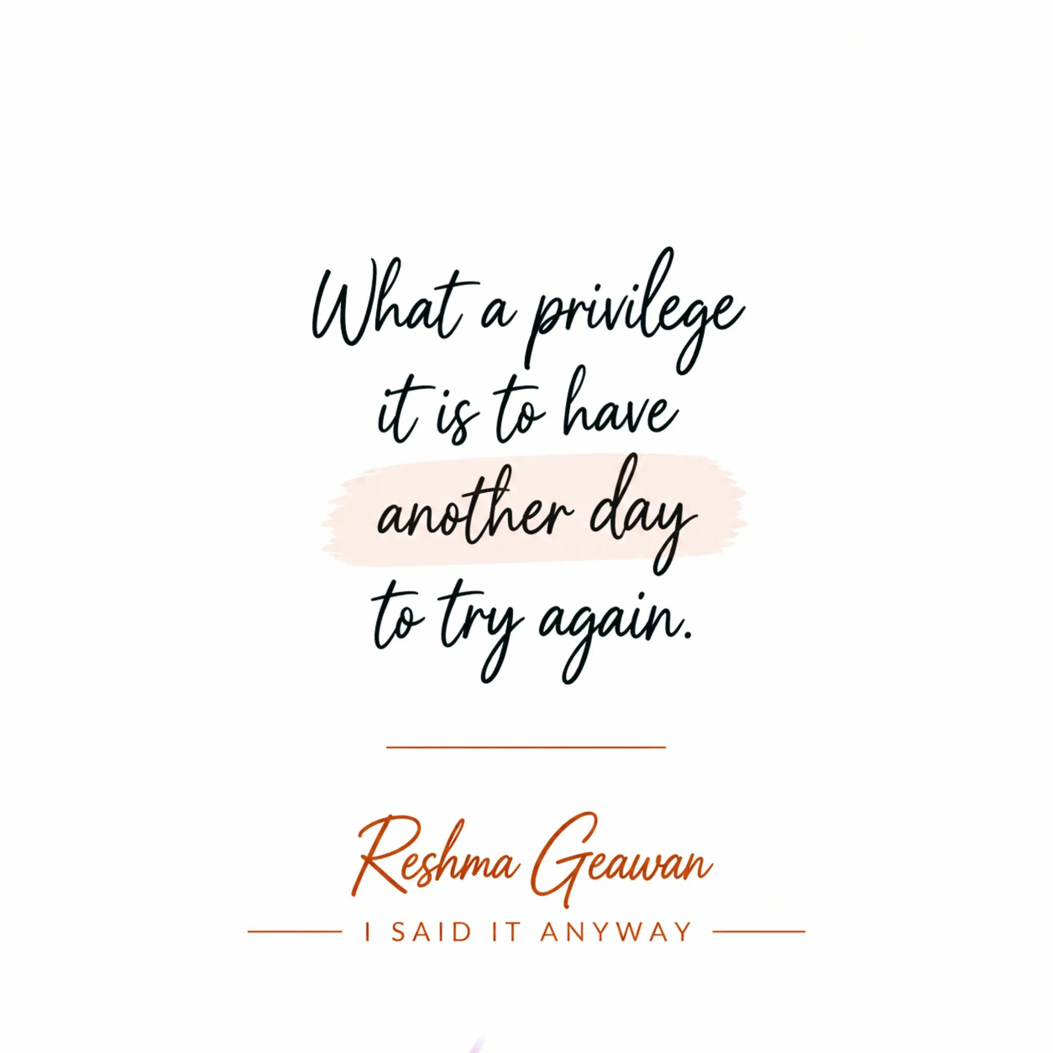 @ReshG | I Said It Anyway