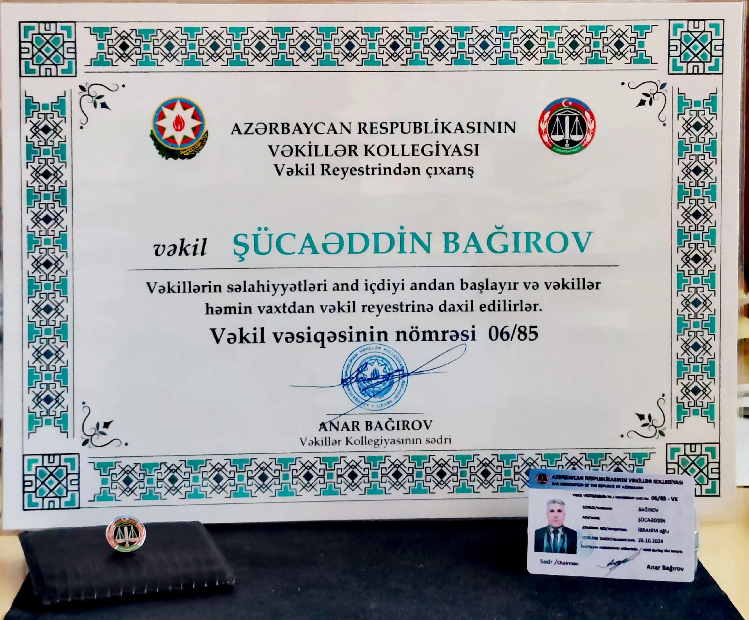 @VƏKİL Ş&uuml;caəddinBağırov