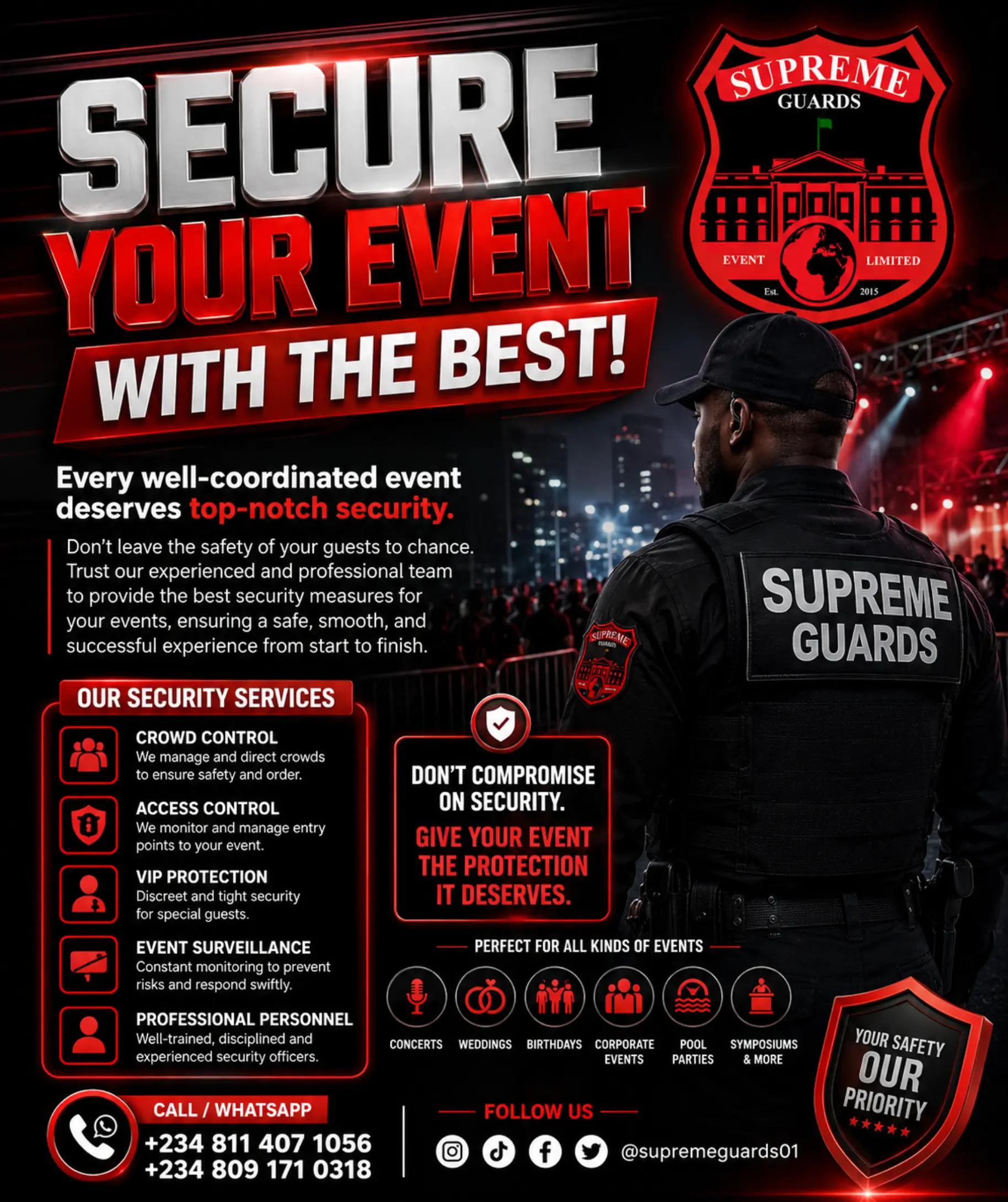 @SUPREME GUARD EVENT LIMITED ®