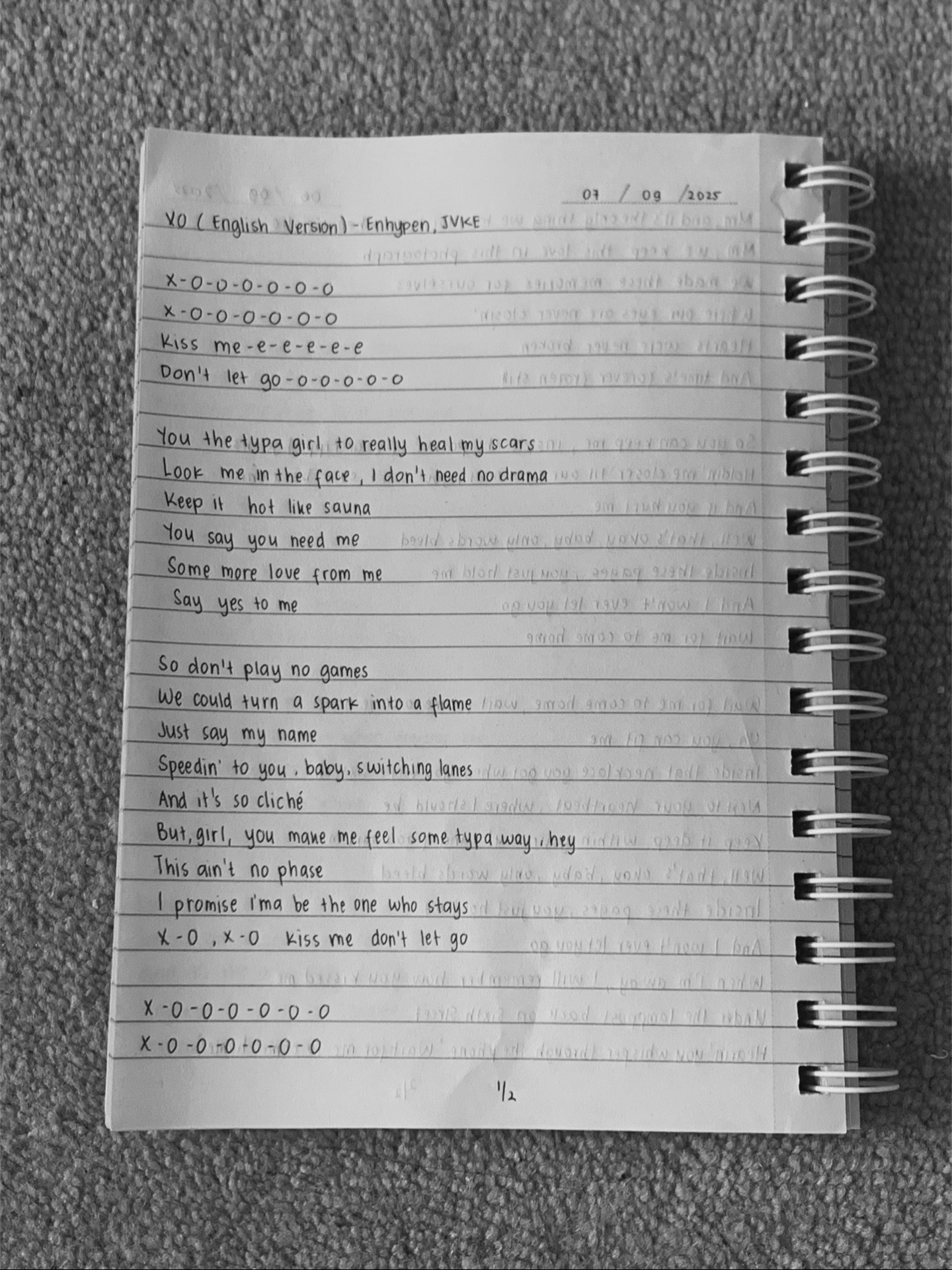 @handwriting lyrics