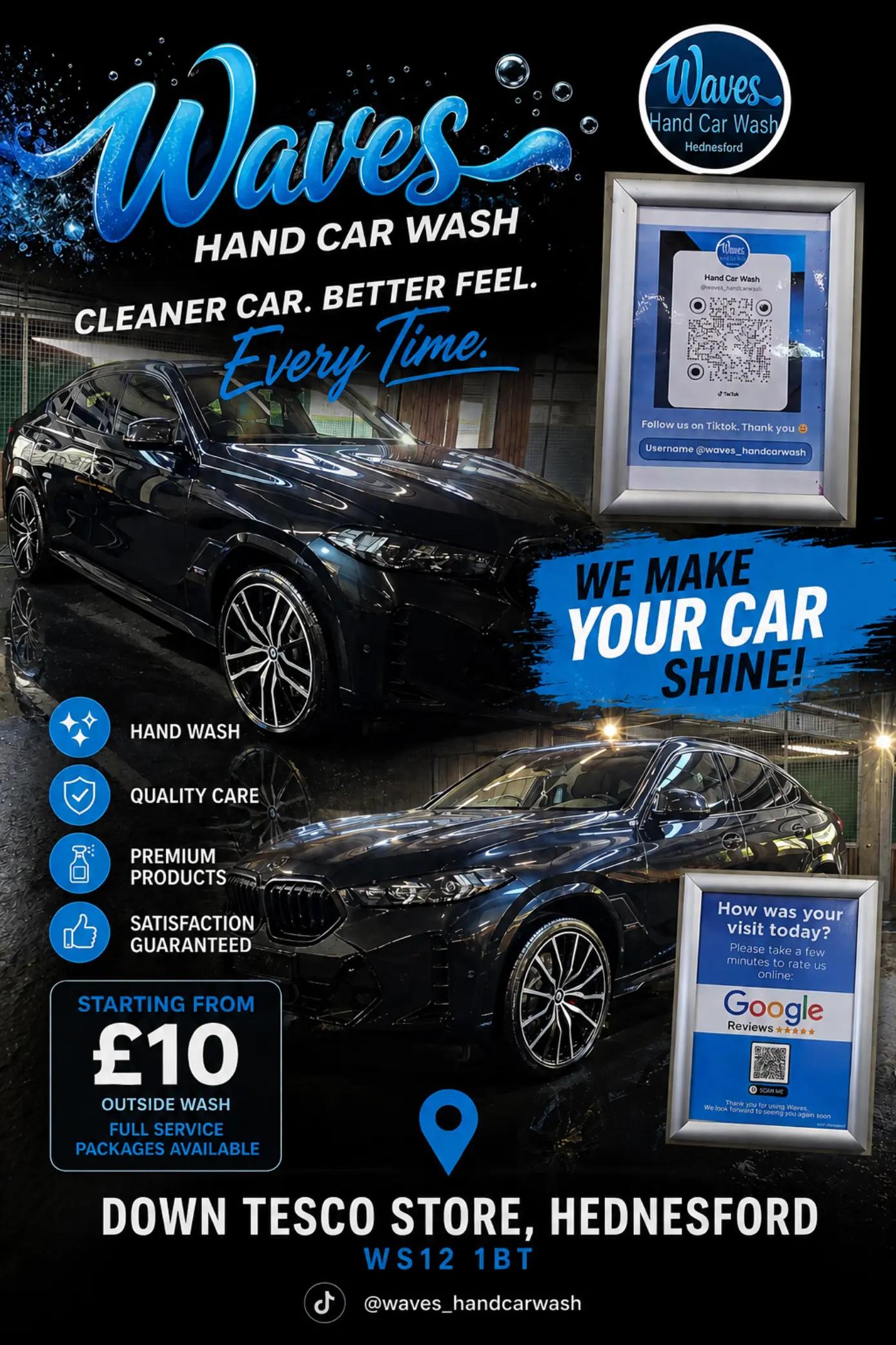 @Hednesford Waves hand car Wash
