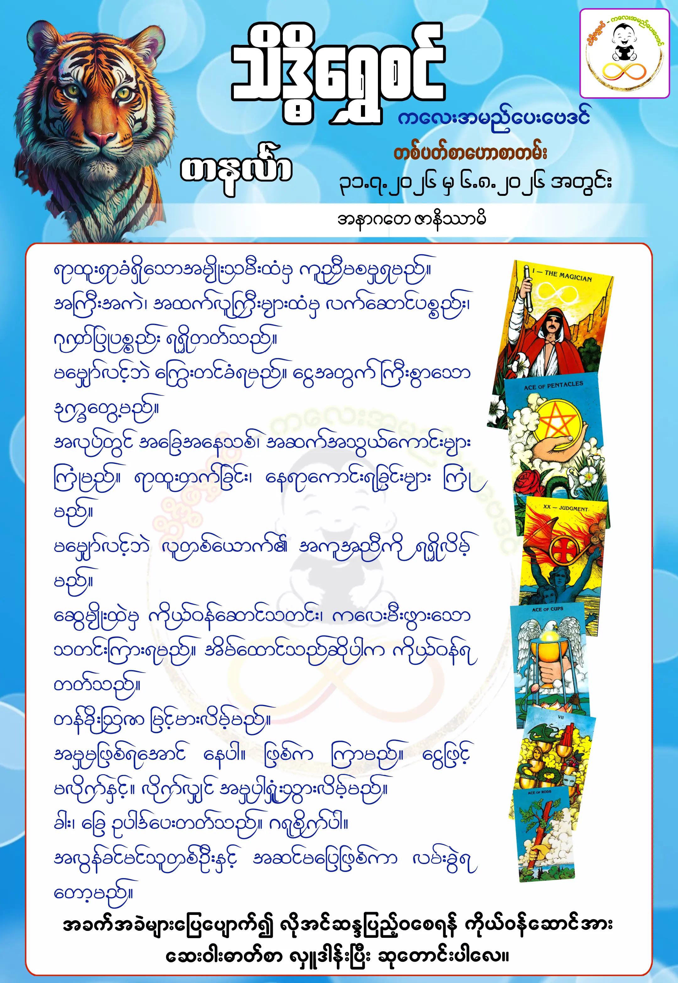 @သိဒ္ဓိရွှေစင် ကလေးအမည်ပေးဗေဒင်