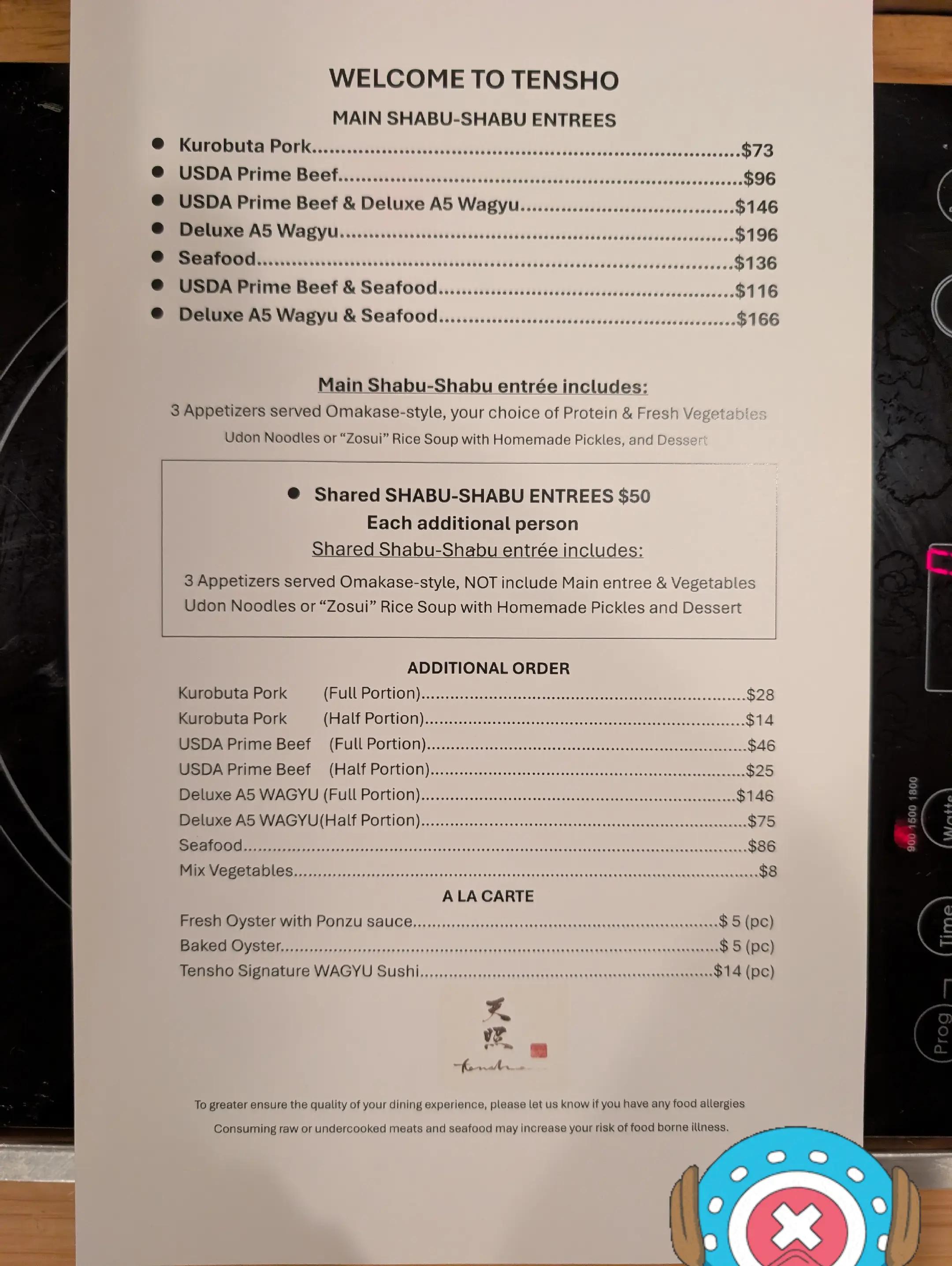 @Tensho Omakase Shabu Kaiseki