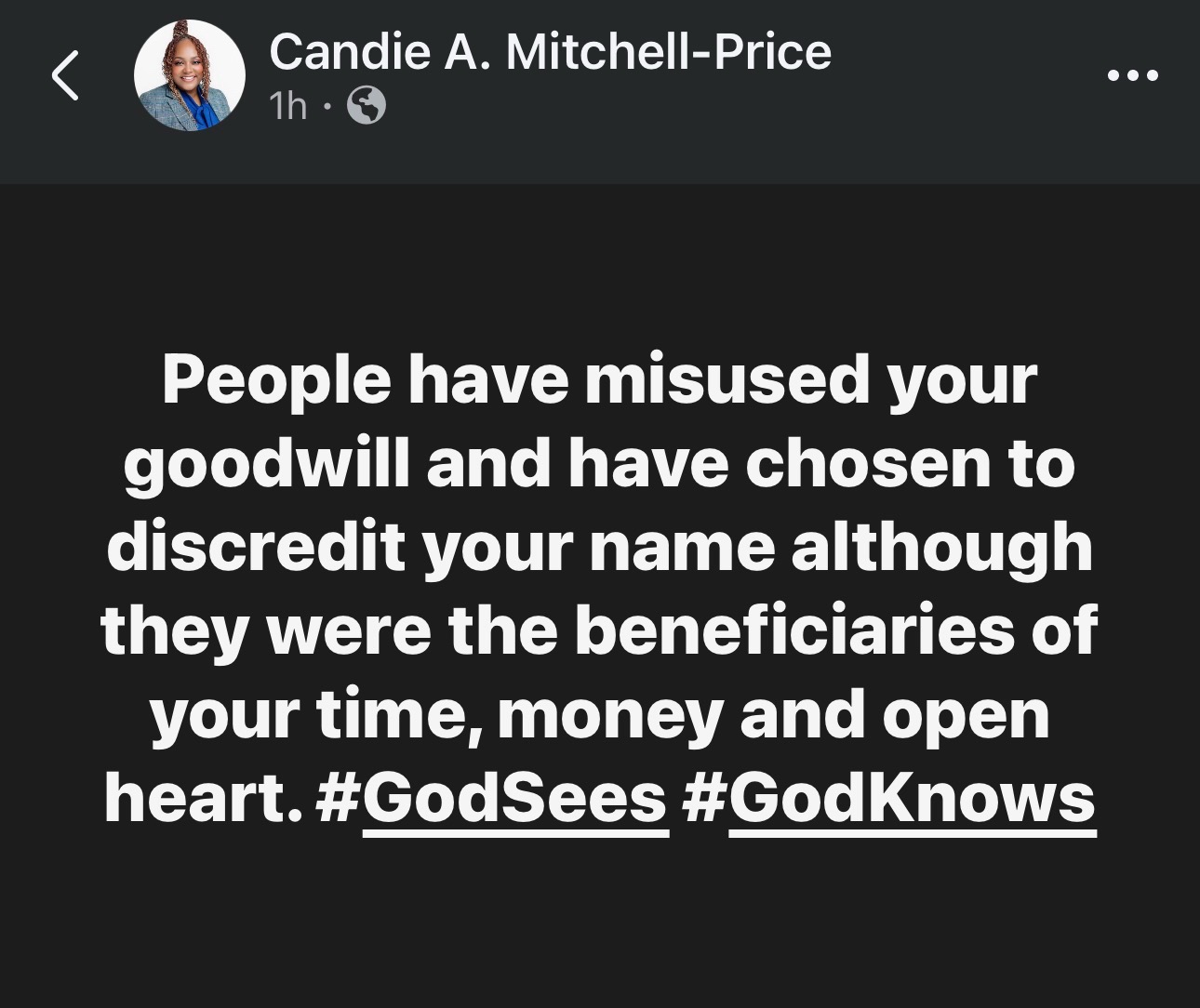 @Candie Mitchell-Price ❌