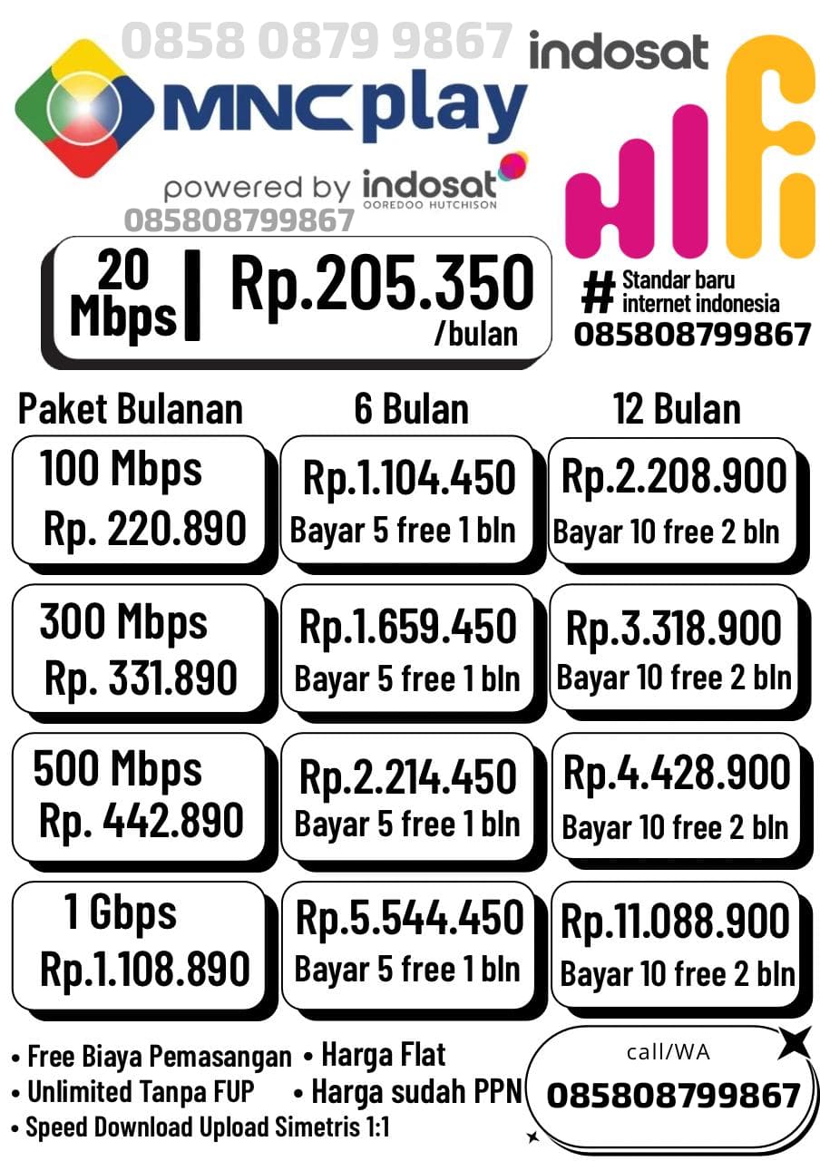 @WIFI Indosat hifi 🤝 MNC play
