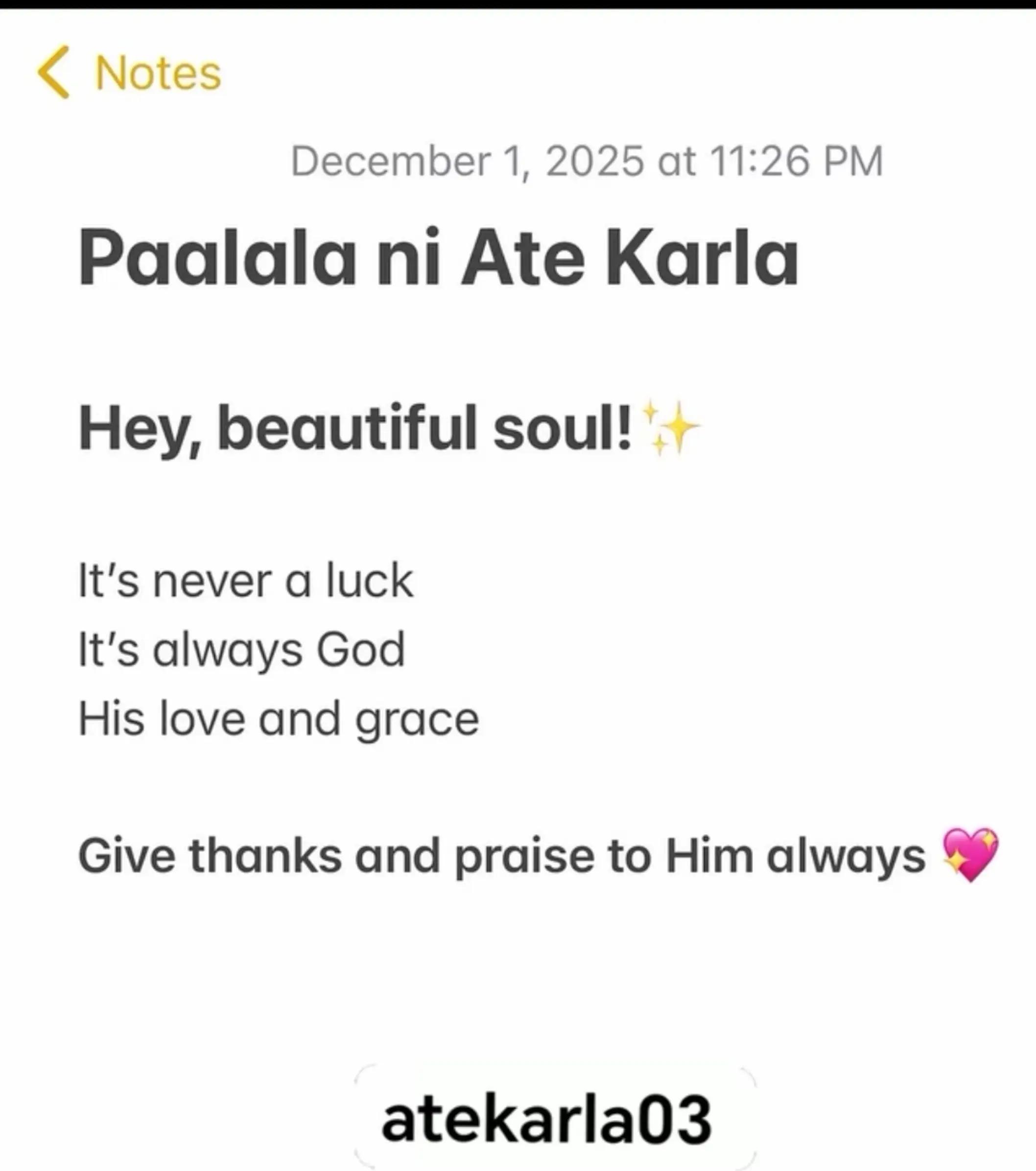 @Ate Karla ๐๐ณโจ