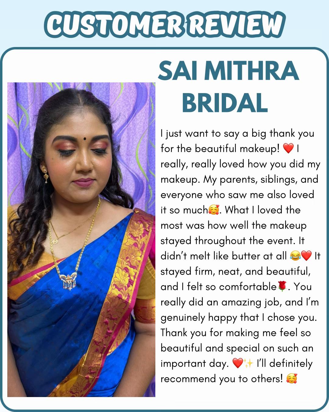 @SAI MITHRA BRIDAL FREELANCE