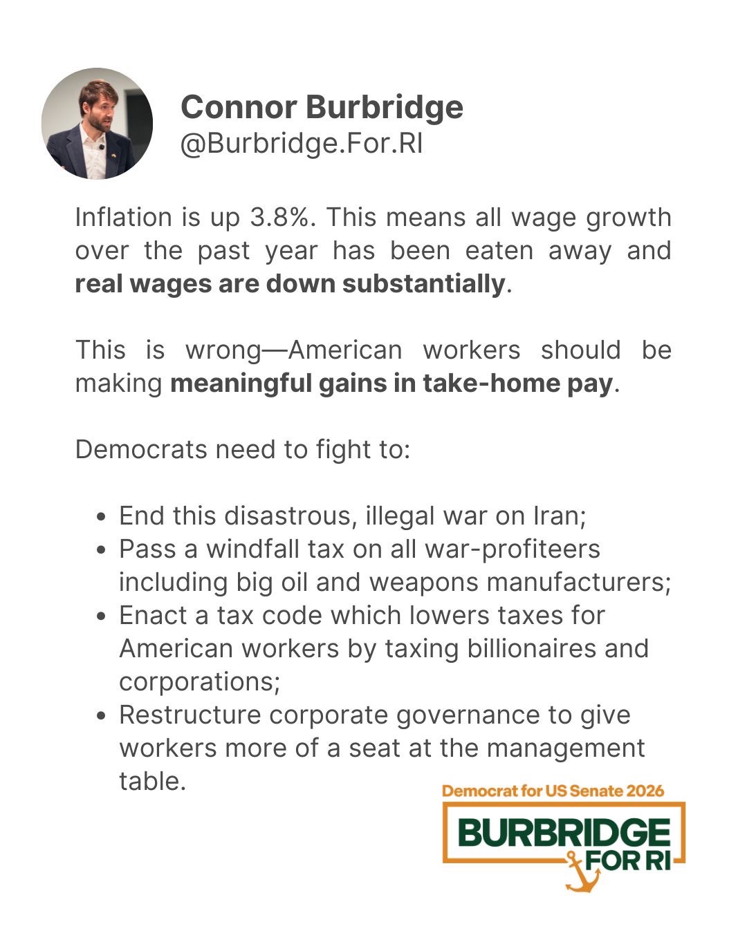 @Burbridge for U.S. Senate