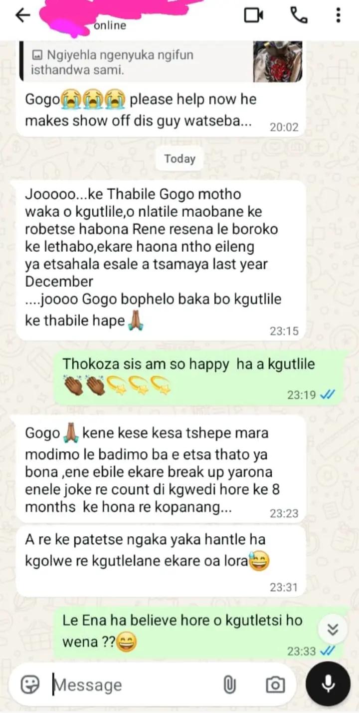 @Gogo mamoyo mazololo.