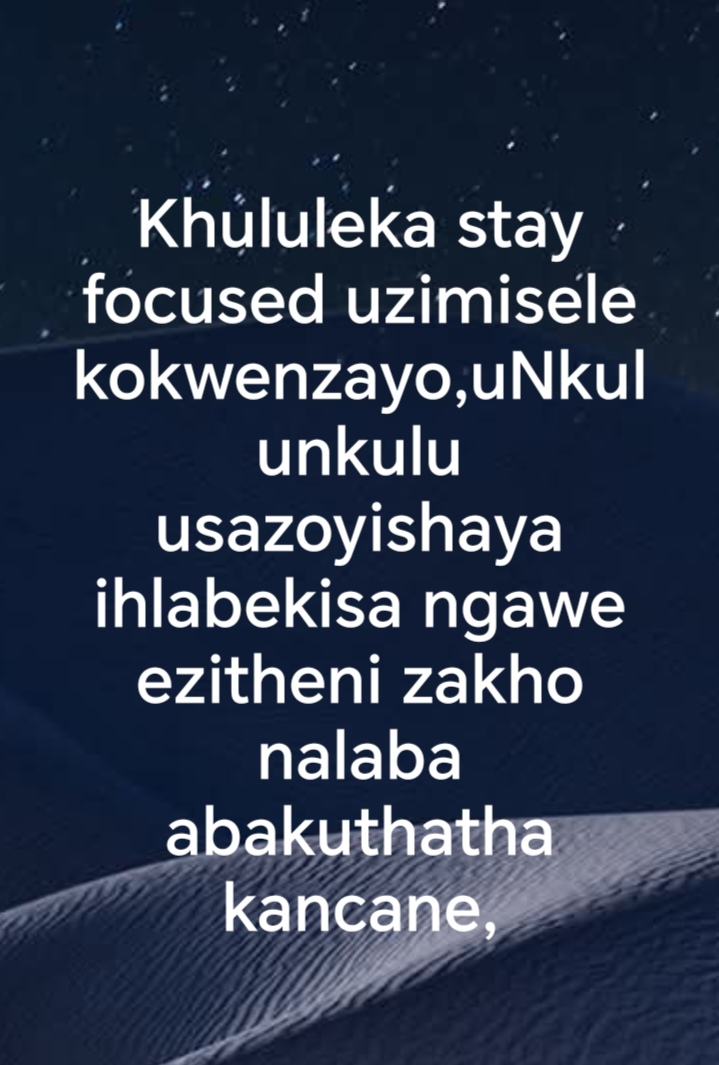 @Sandile Dlomo