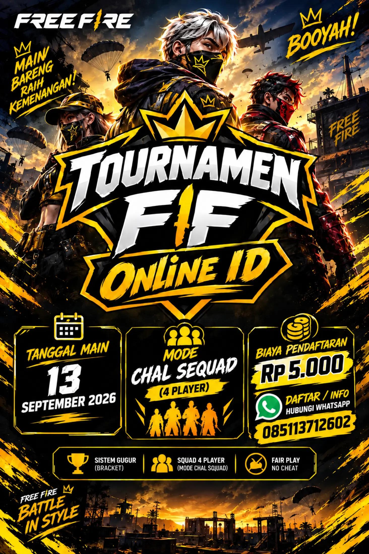 @TOURNAMEN FF ONLINE ID