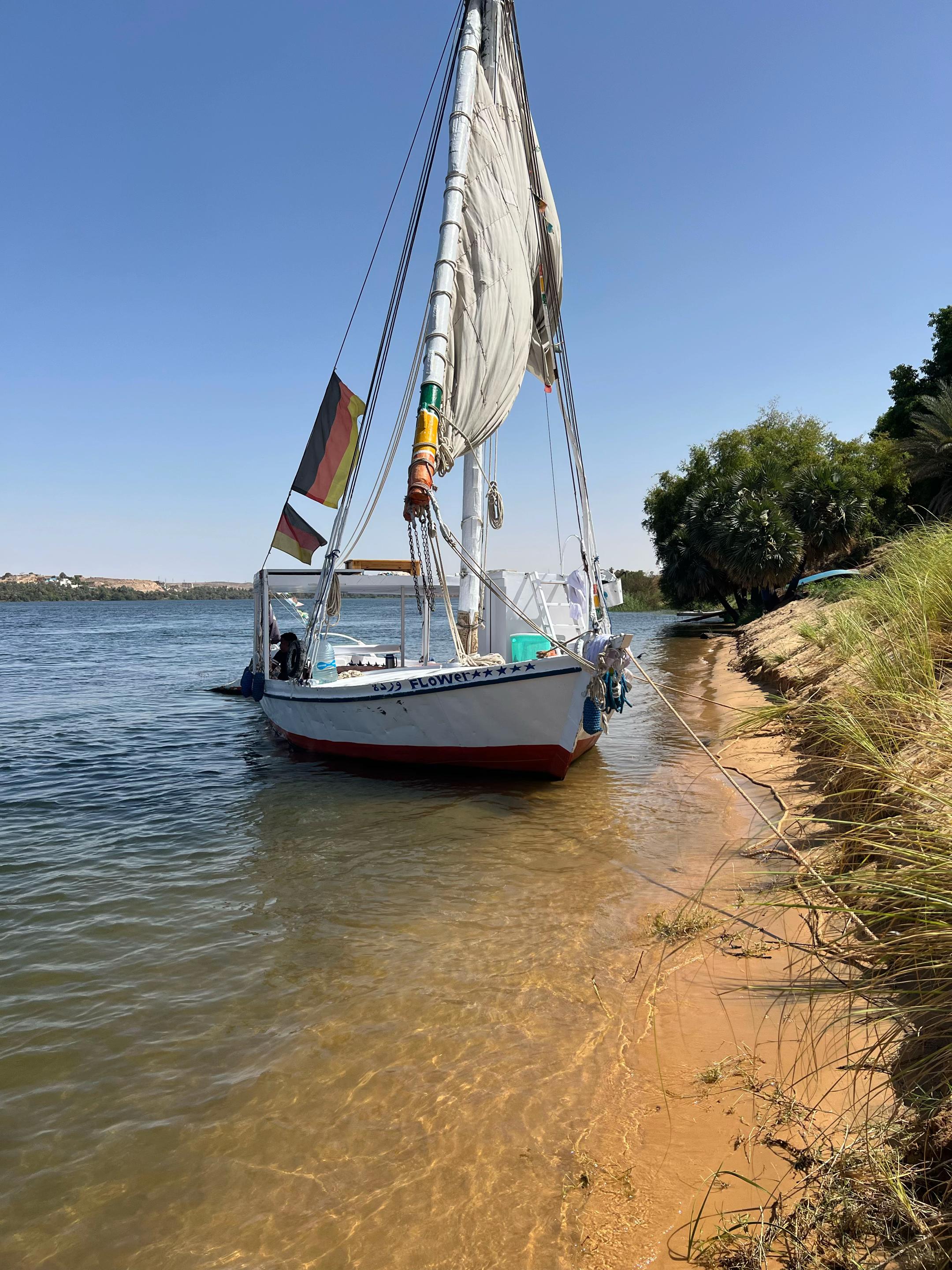 @Felucca on the Nile in Egypt,