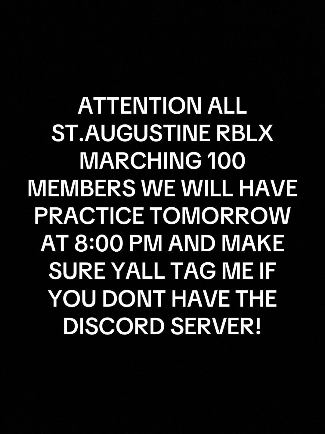 @ST AUGUSTINE RBLX BAND
