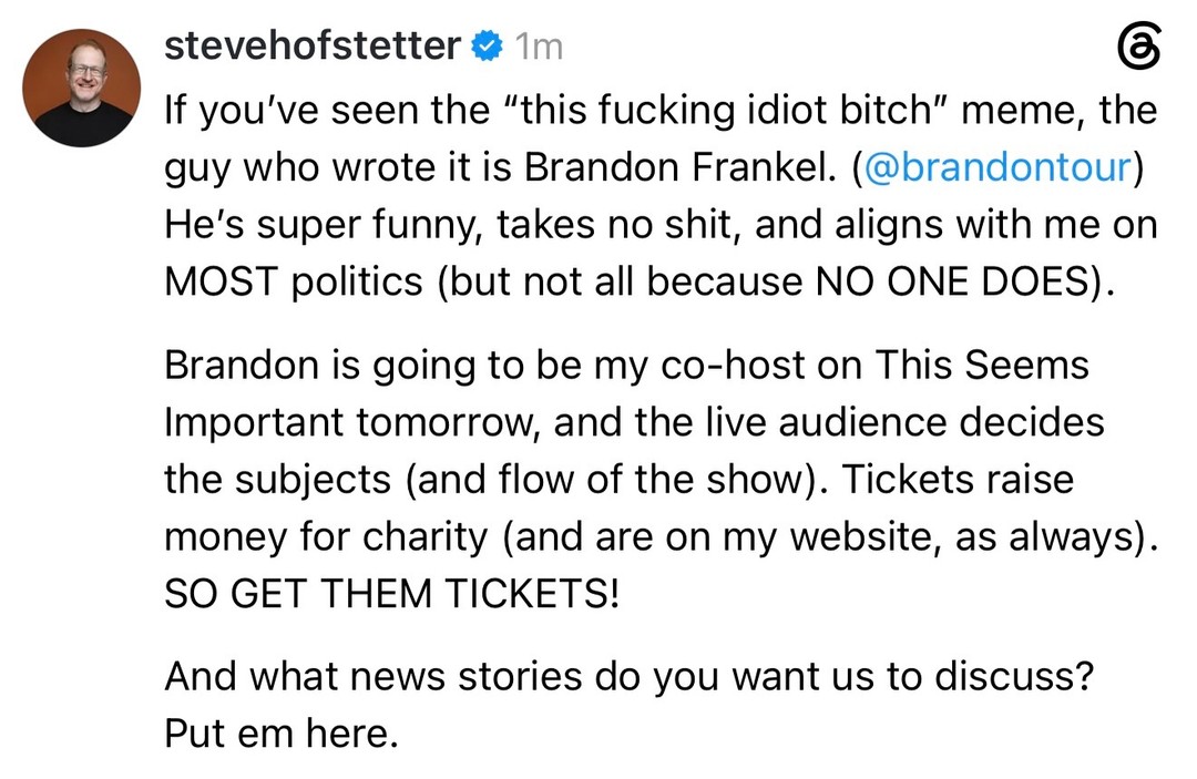 @Steve Hofstetter