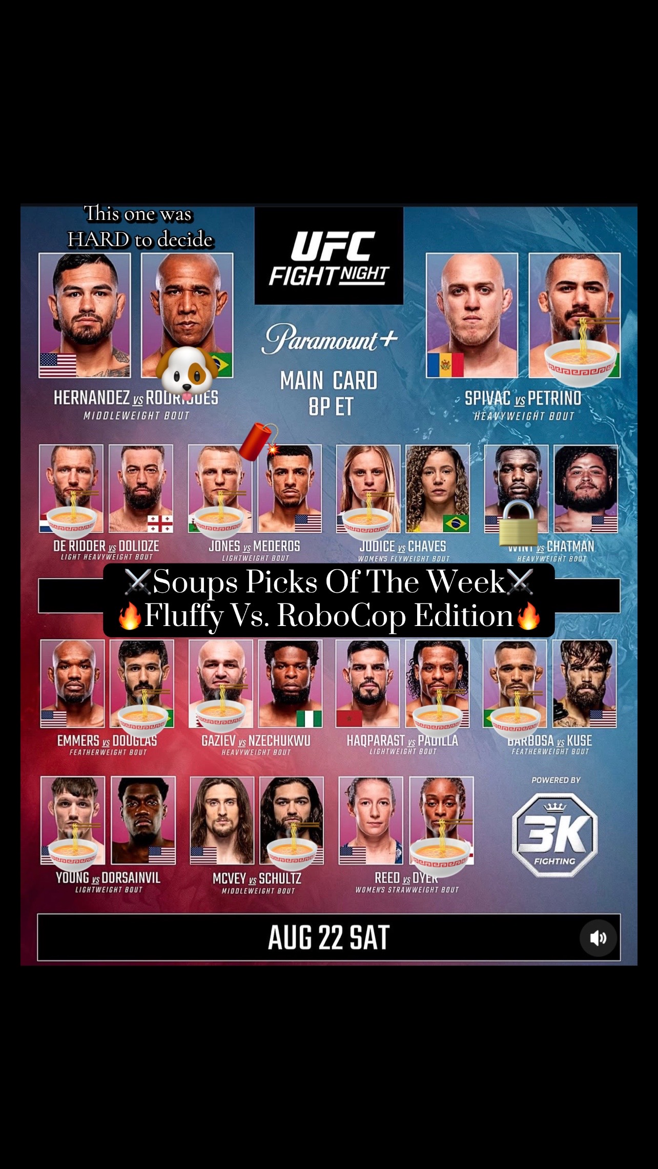 @🍜Soups MMA Preview 🍜