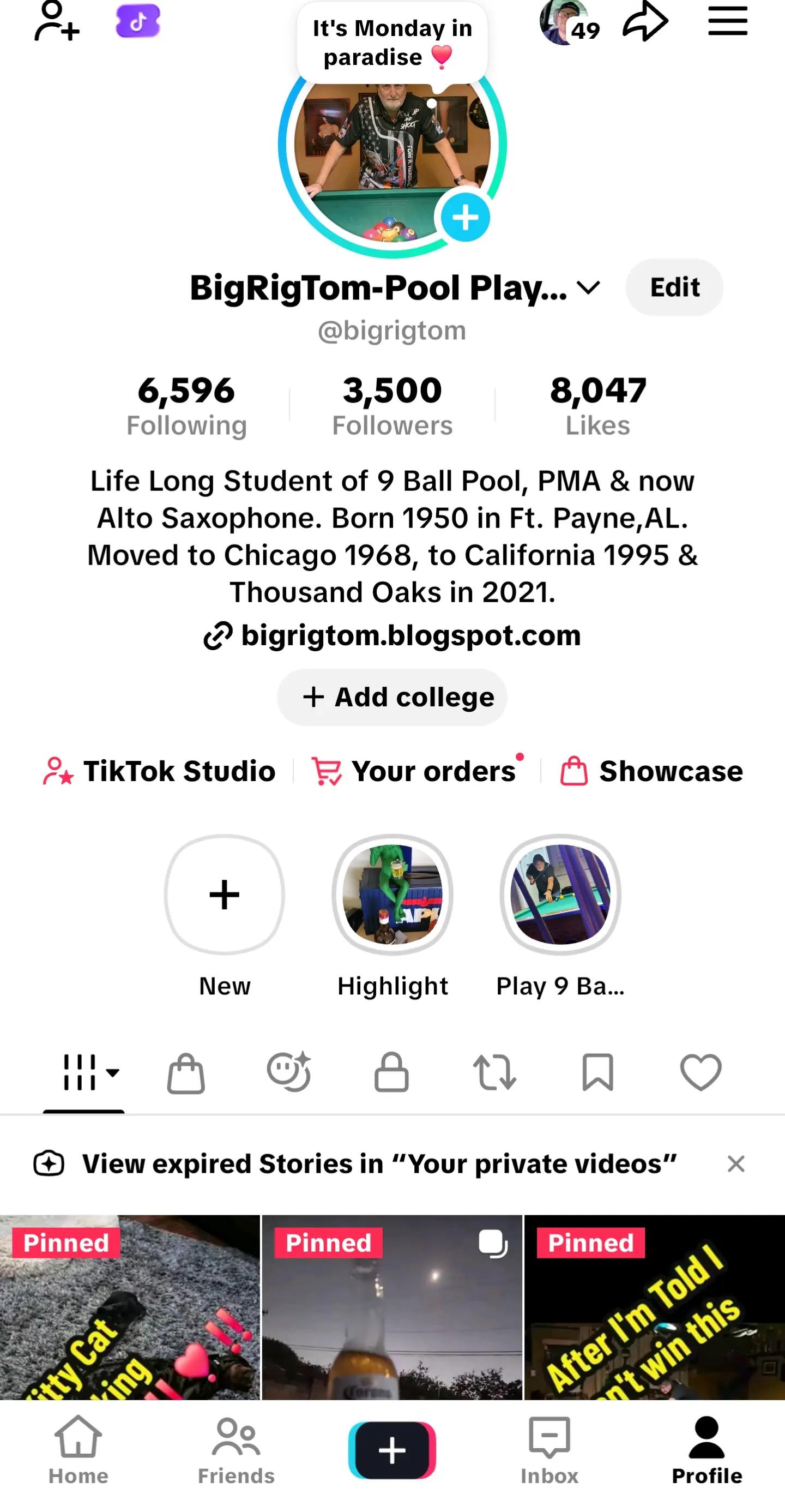 @BigRigTom-Pool Player