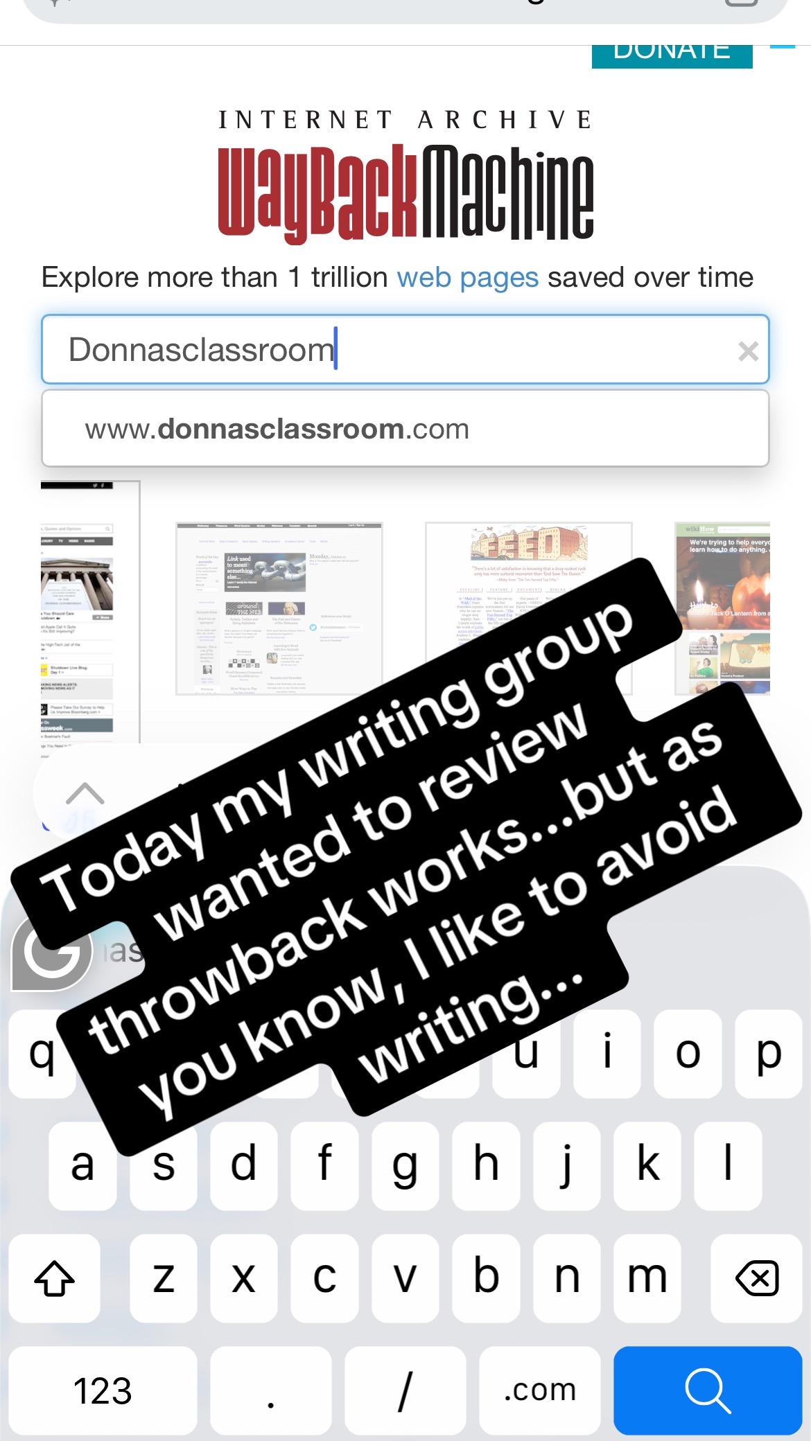 @Writing Donna
